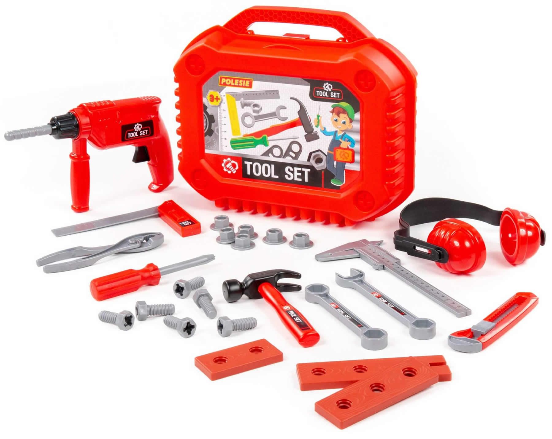 Polesie Spielwerkzeugkoffer Werkzeugkoffer Kinder Werkzeug Spielset 27-tlg, (Set, 27-tlg)
