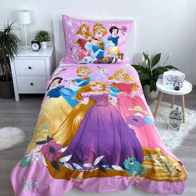 Bettwäsche Disney Prinzessinen Постельное белье Kopfkissen Bettdecke auch für 135/140x2, Disney Princess, 100% Baumwolle, 2 teilig, 100% Baumwolle