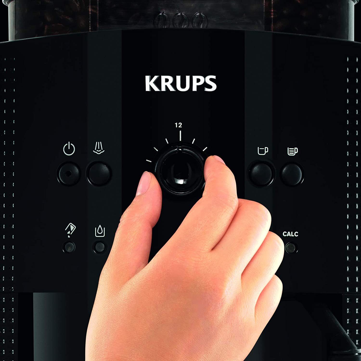 2-Tassen-Funktion, Kaffeevollautomat, Kaffeevollautomat CappucinoPlus-Düse 1,8 EA Krups 81R8 W, l Milchsystem 1450 Espressomaschine, Wassertank, Arabica mit