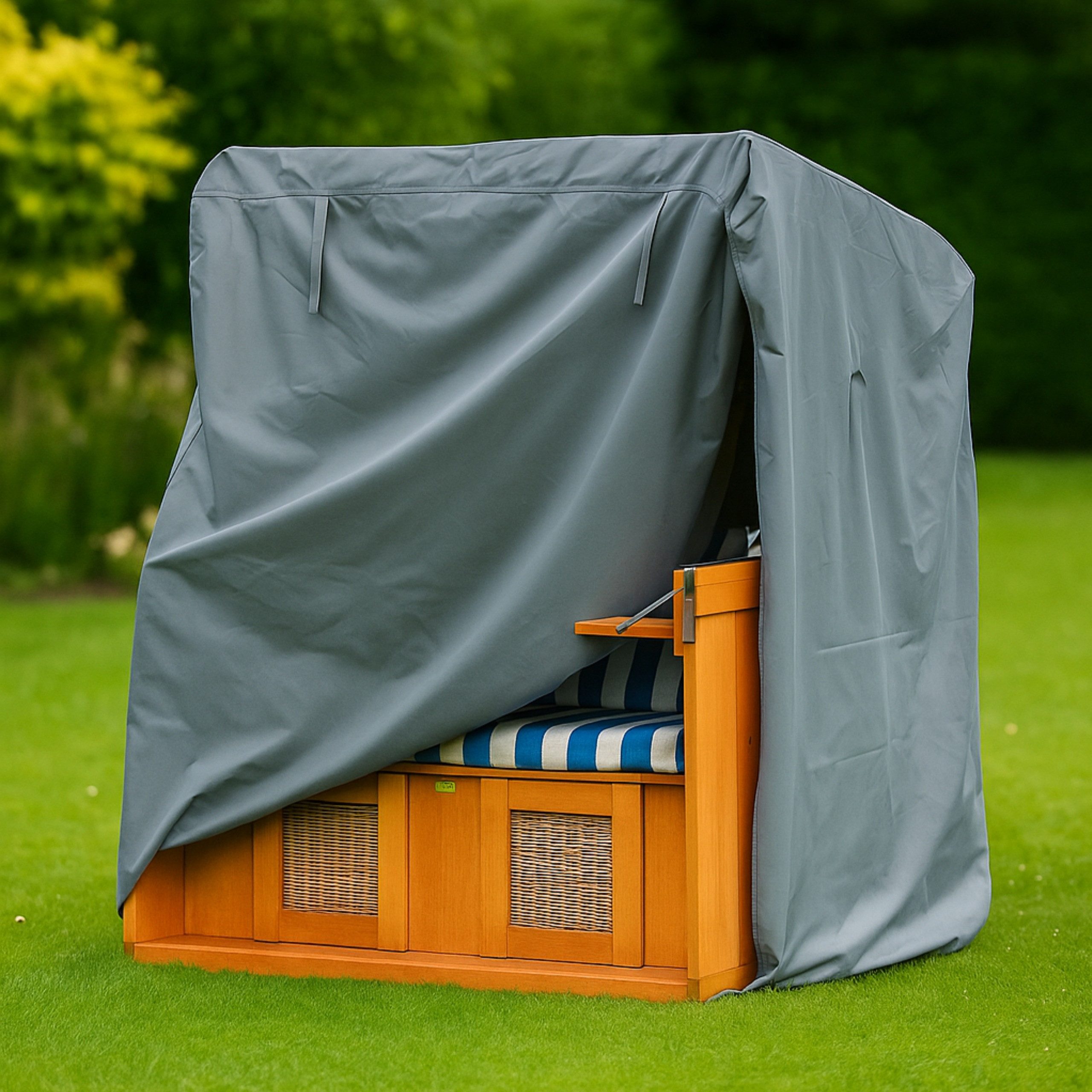 INTERGARDEN Strandkorb-Schutzhülle Strandkorbhülle 125 cm – Oxford 600D, wasserdicht & winterfest