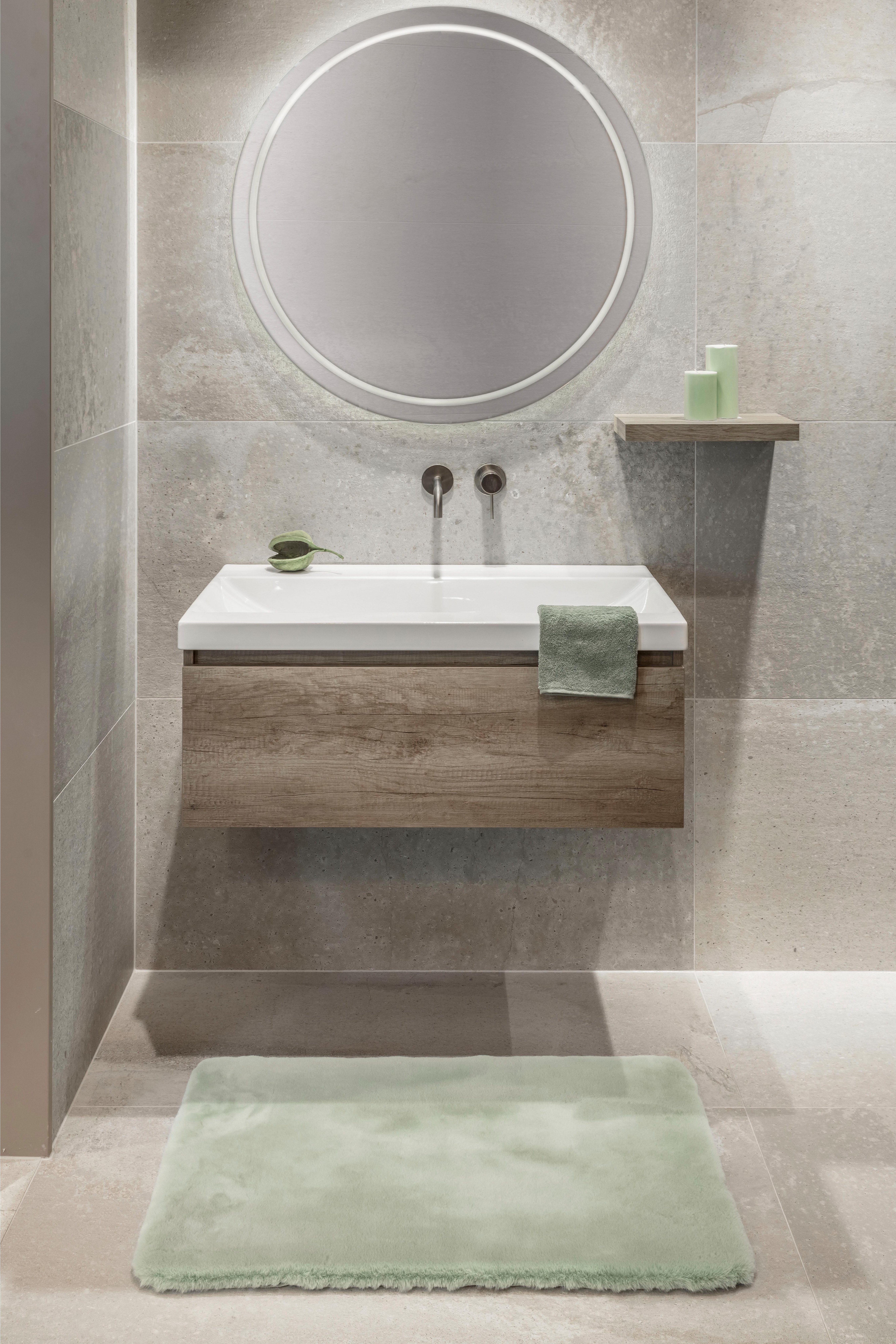 SCHÖNER WOHNEN-Kollektion Badematte Bali, Höhe 29 mm, rutschhemmend beschichtet, fußbodenheizungsgeeignet, Polyester, rechteckig, Fell Haptik, kuschelig, Badezimmerteppich, waschbar