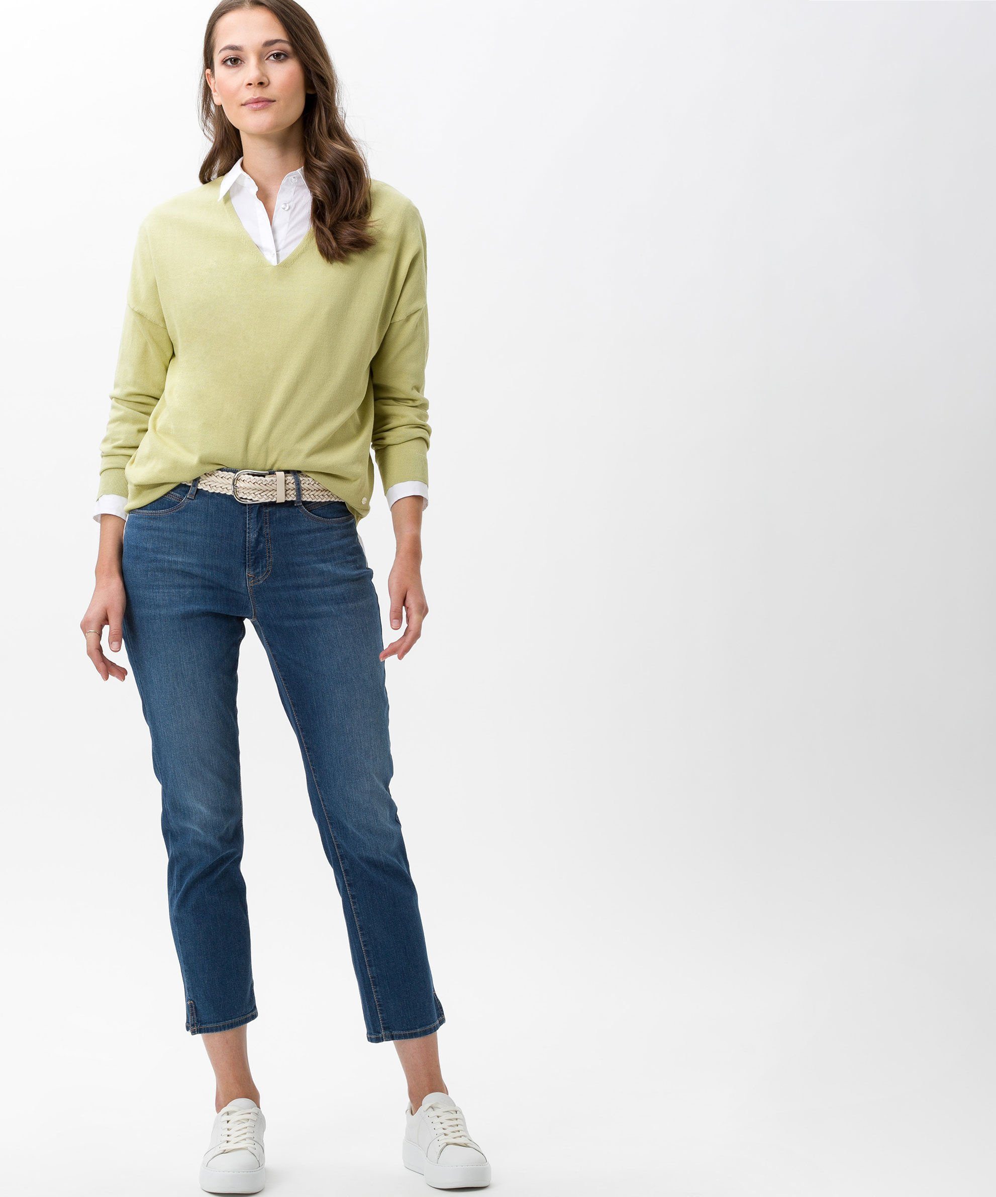 Moderne Slim-fit-Jeans stone Ultralight: blue Five-Pocket-Jeans Brax used