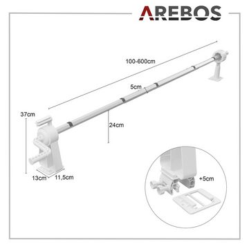 Arebos Pool-Abdeckplane Aufrollsystem für Solar- und Poolplanen, Pool Aufroller, 1,05 bis 6,15 m in der Длина anpassbar