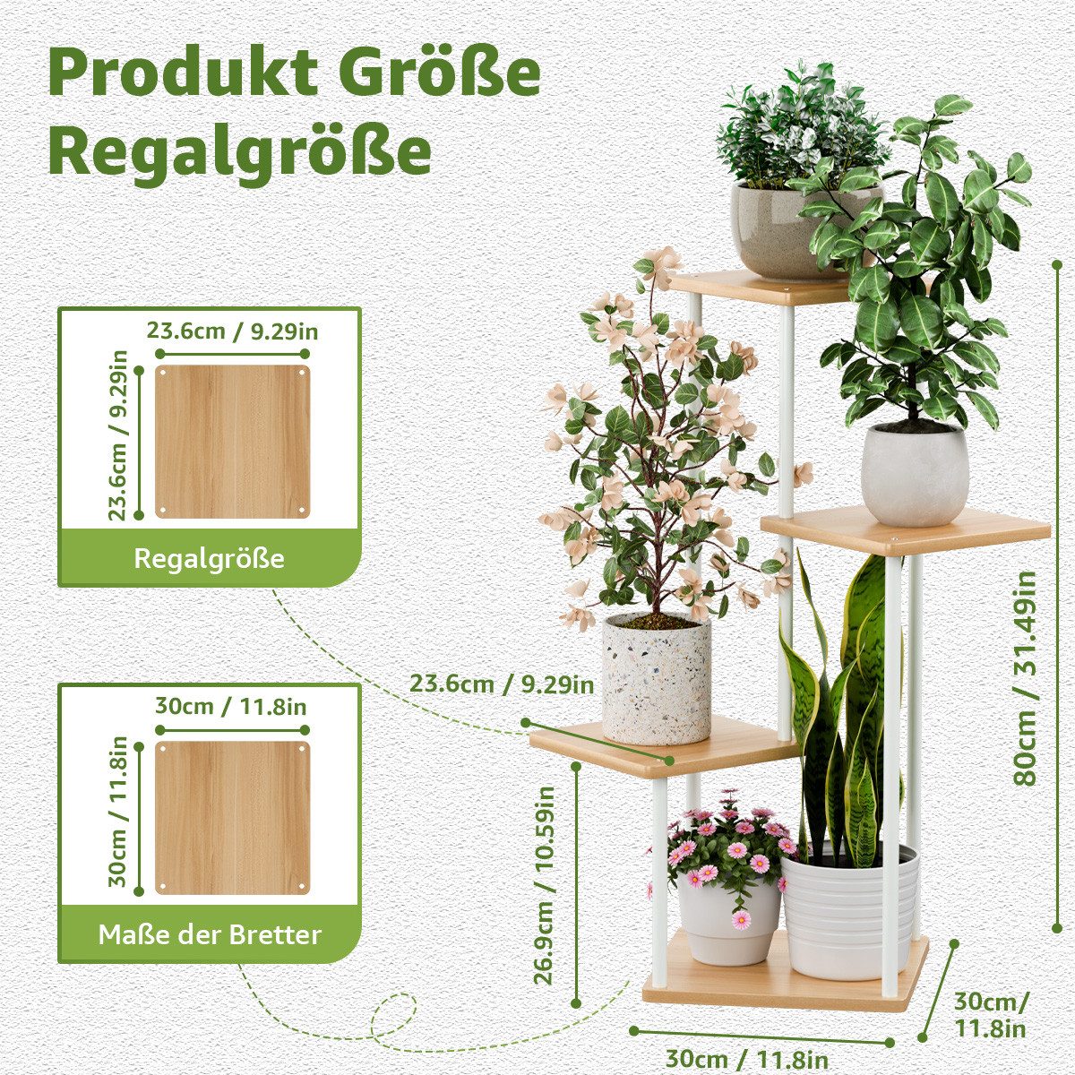Simloveve Blumenständer 4 Etagen Pflanzenständer Blumentreppe günstig online kaufen