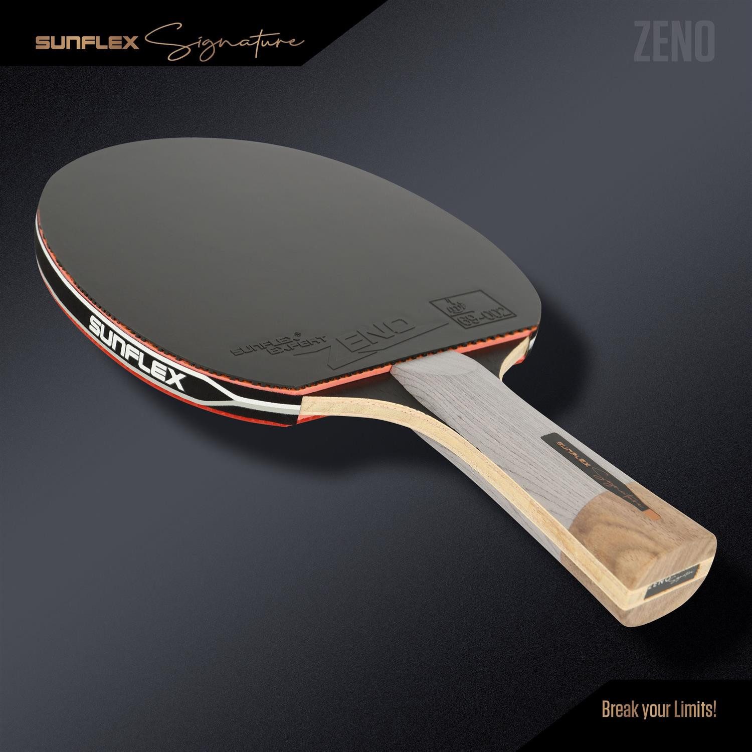 Sunflex Tischtennisschläger SIGNATURE ZENO, ITTF zertifizierter Zeno Belag, Magnetverschluss – Bild 3 von 5