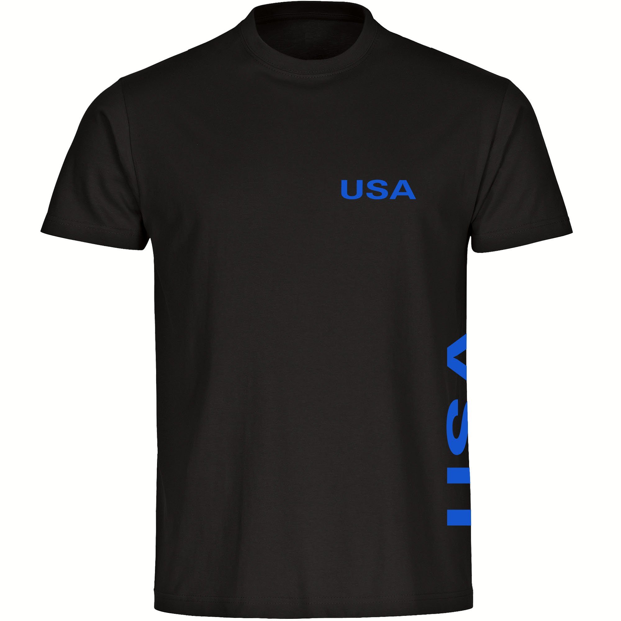 multifanshop T-Shirt Herren USA - Brust & Seite - Männer