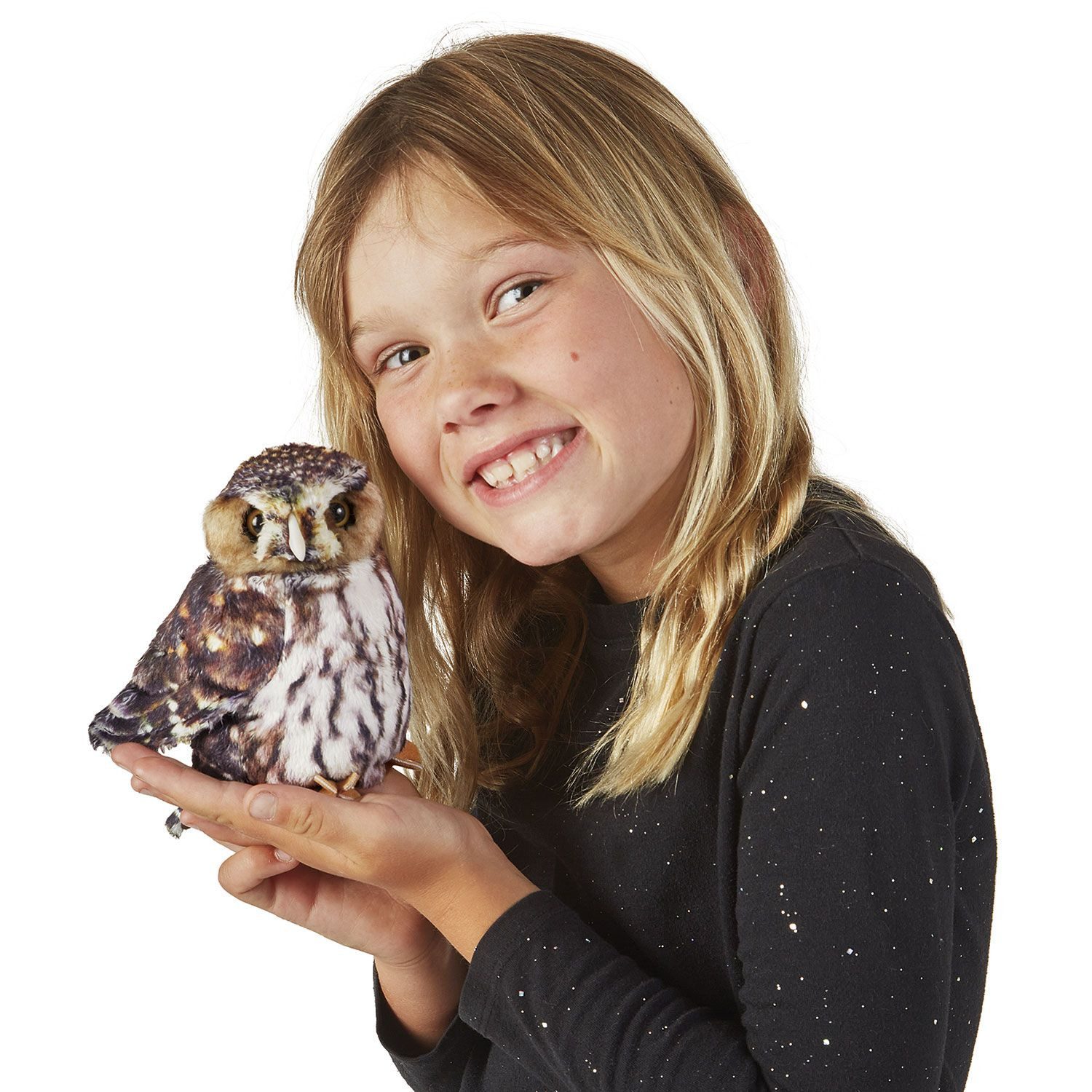 Folkmanis Handpuppen Handpuppe Folkmanis Handpuppe Sperlingskauz 3195 Eule, Uhu, Kauz 20cm (Packung)