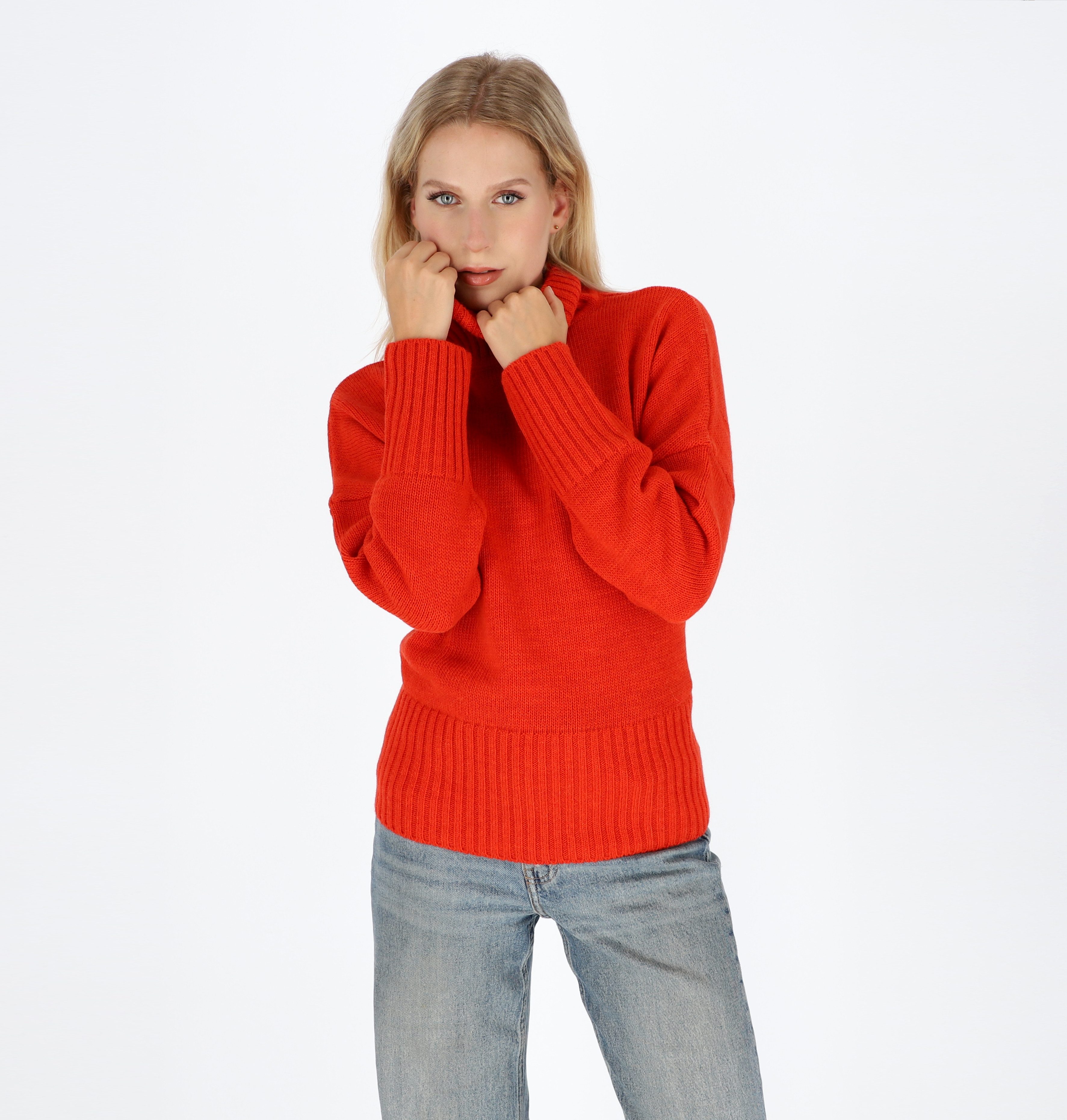 halsüberkopf Accessoires Strickpullover Rollkragenpullover aus hochwertigem Wollmix!