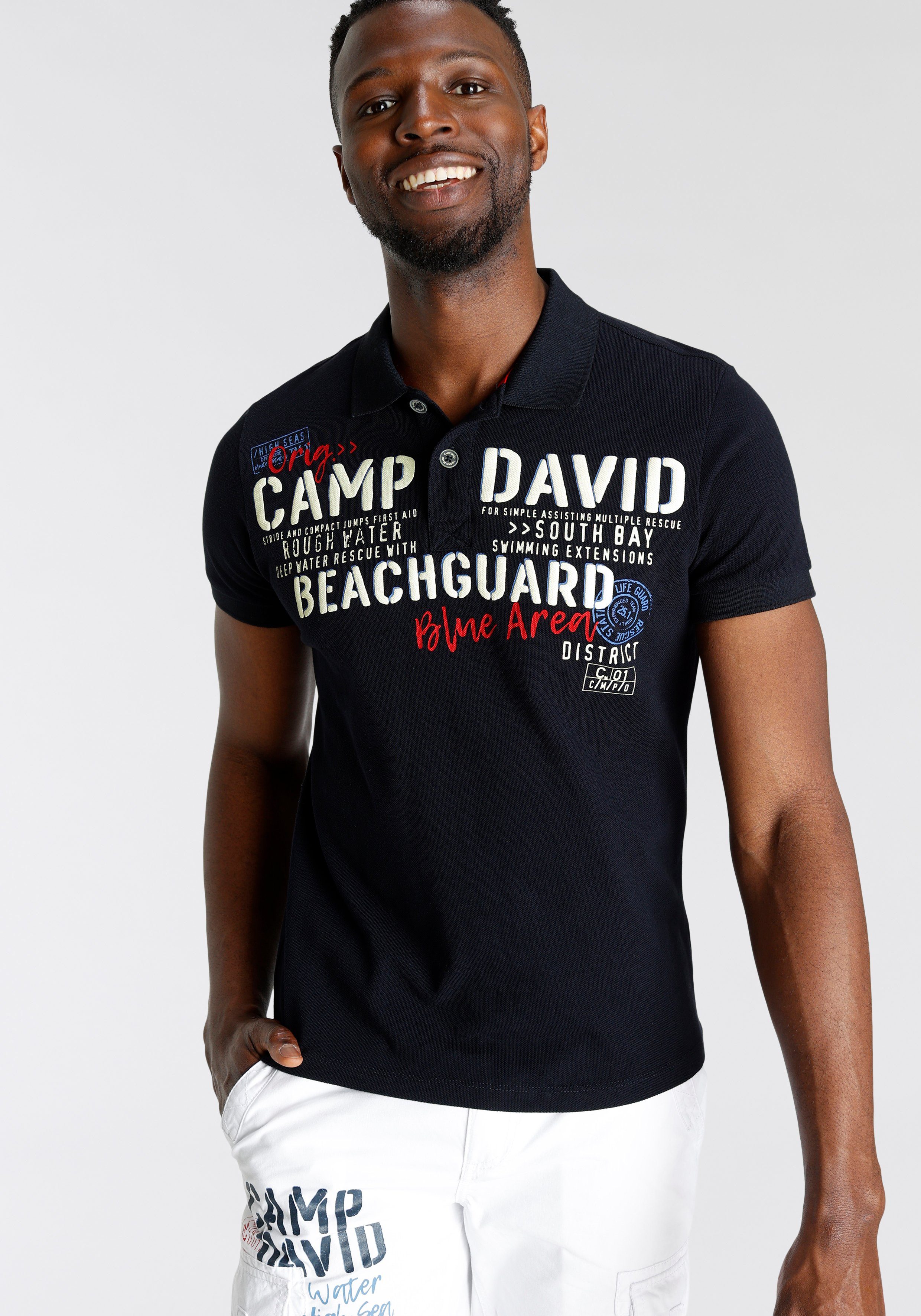 CAMP DAVID Poloshirt in hochwertiger Piqué-Qualität blue navy