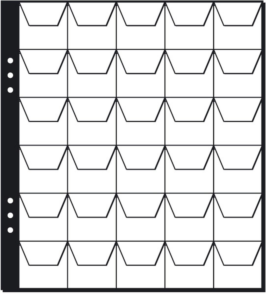 PAGNA Fotoalbum Münzhüllen 30 Fächer/35mm 5 Hüllen