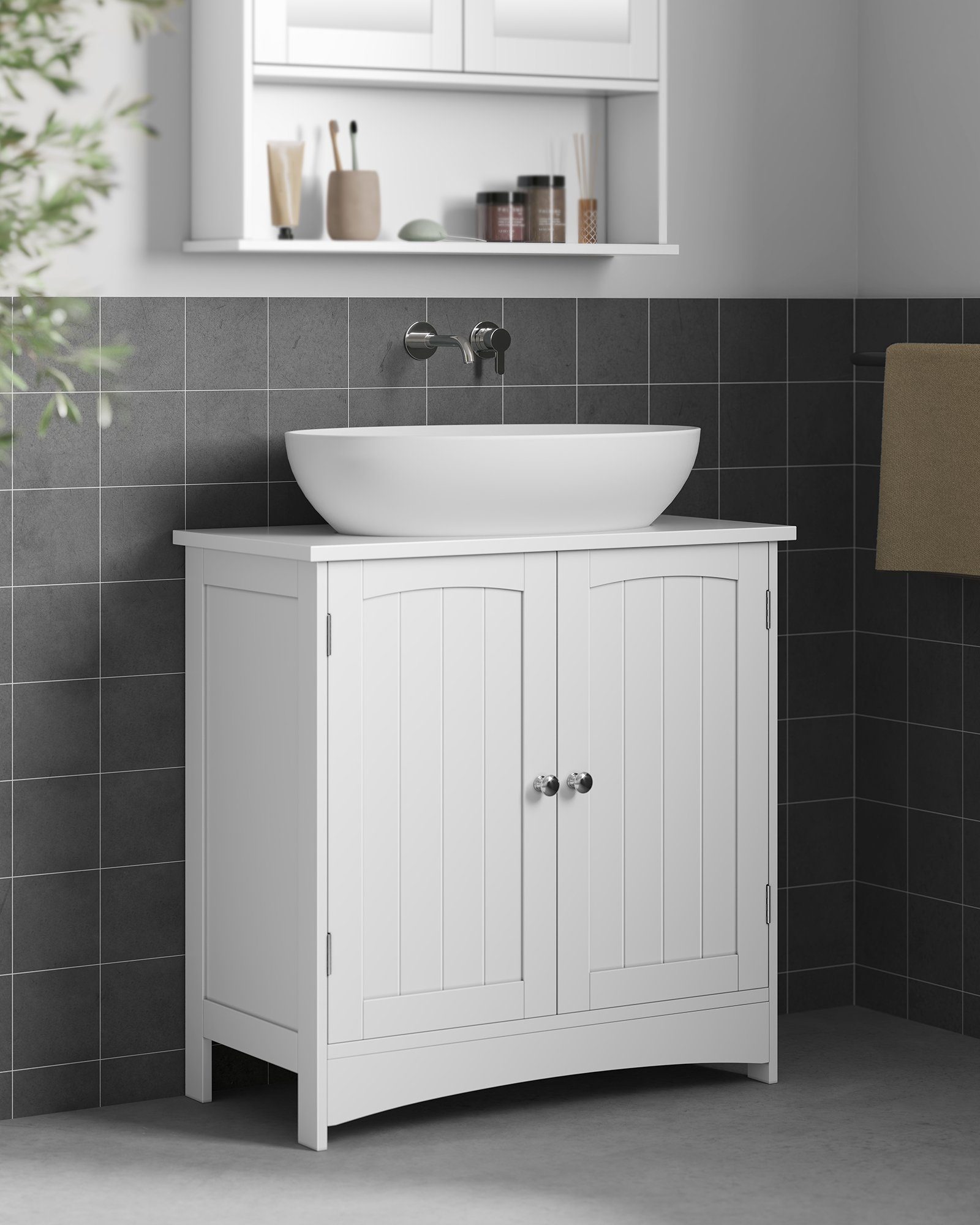 VASAGLE Waschbeckenunterschrank Waschtischunterschrank Badezimmerschrank mi günstig online kaufen