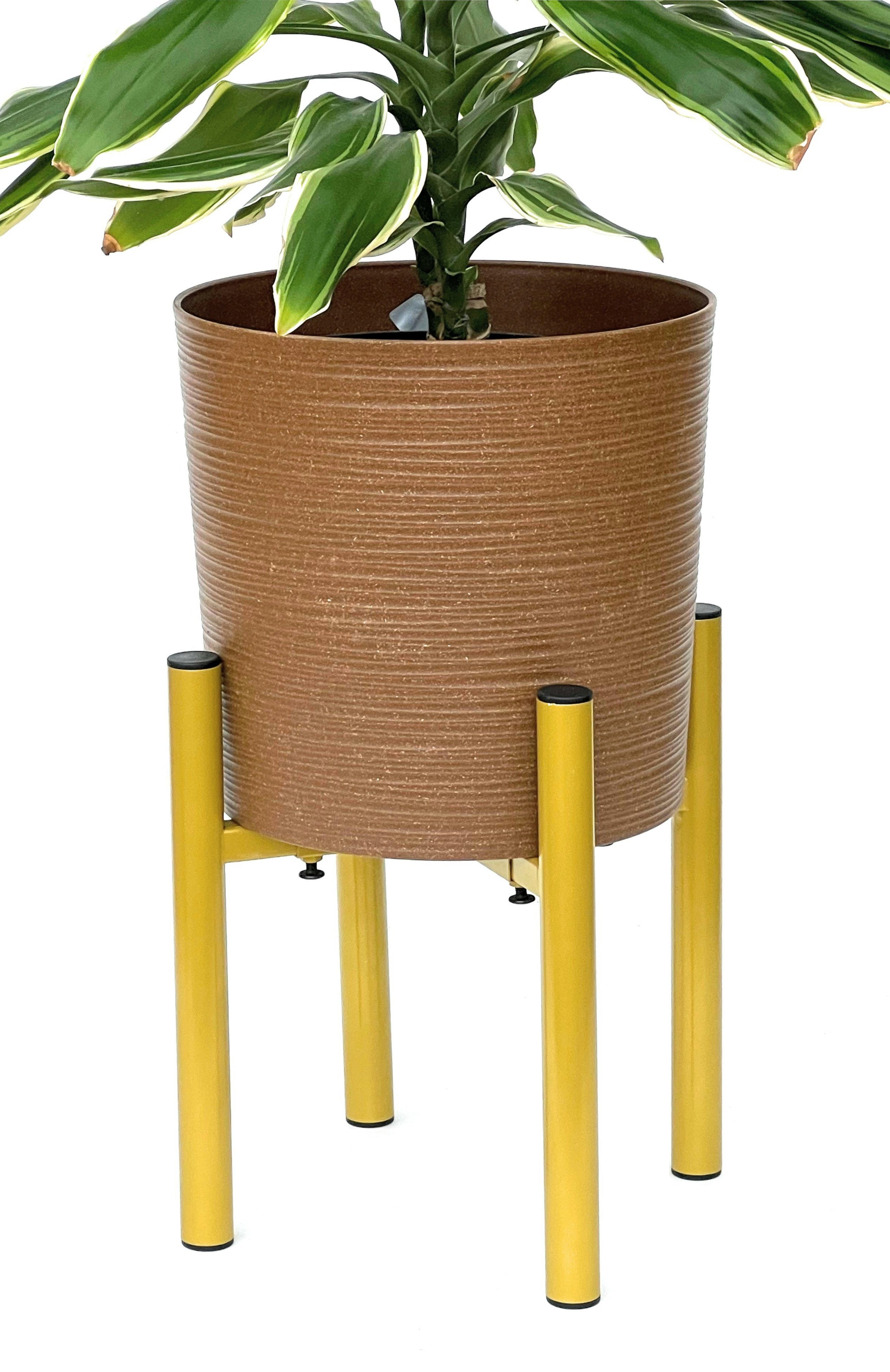 DanDiBo Blumenhocker Verstellbar Gold Metall 30 cm Pflanzenständer