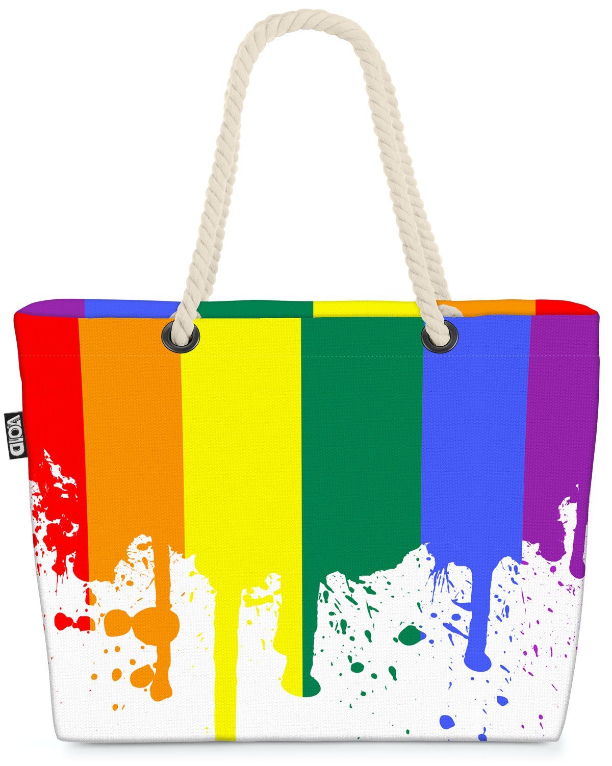 VOID Strandtasche (1-tlg), Regenbogen Beach Bag Pride Gay Schwul CSD Parade Feier