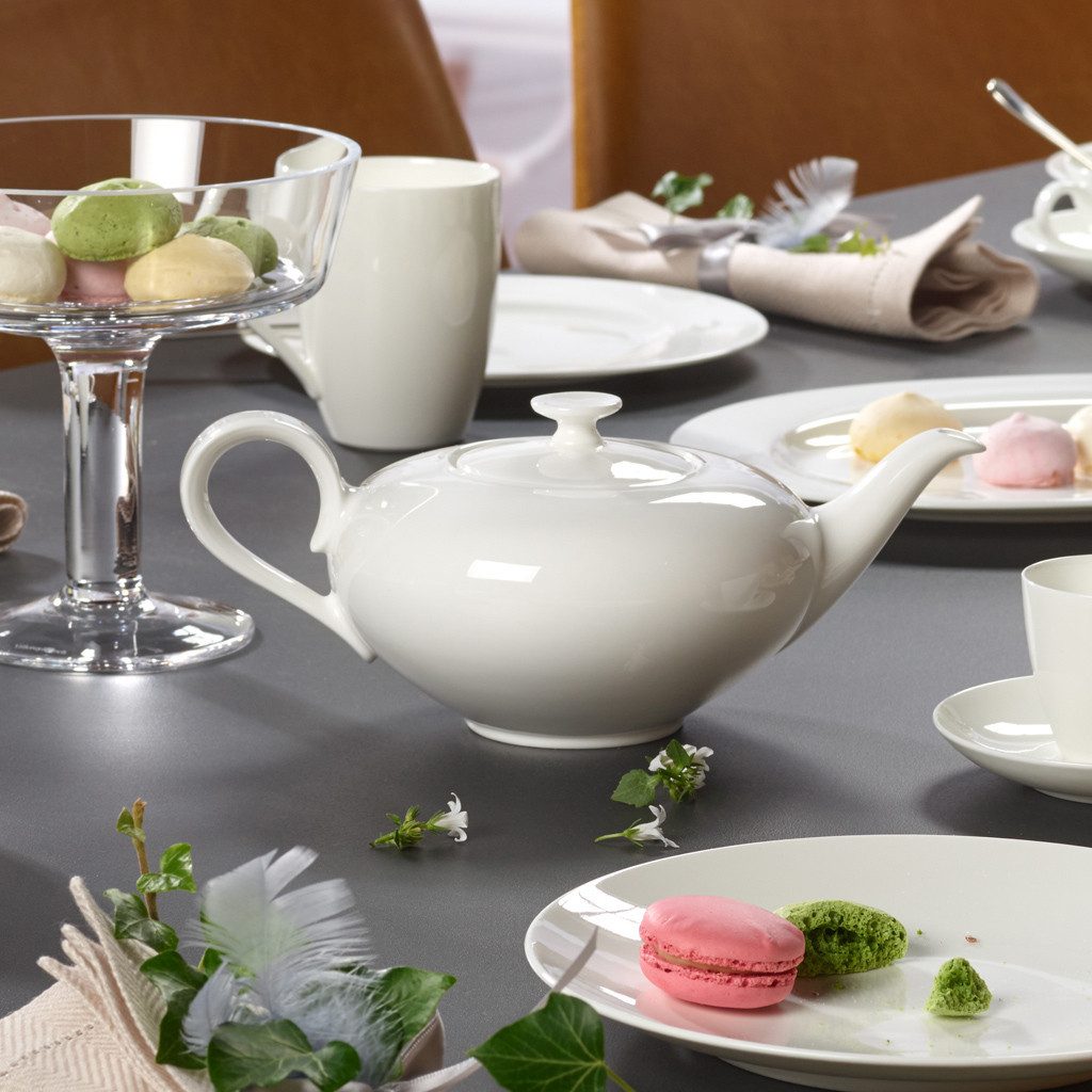 Villeroy & Boch Teekanne Anmut Teekanne 6 Pers., (1-St), Premium Bone Porcelain, 1 Stck, mikrow.- & spülm.sicher
