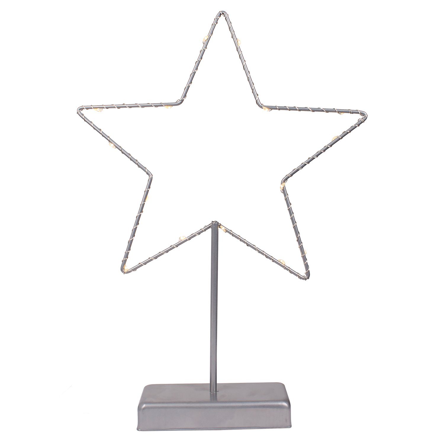 Mojawo Lichtervorhang LED-Metallstern mit Ständer 15 LED's günstig online kaufen