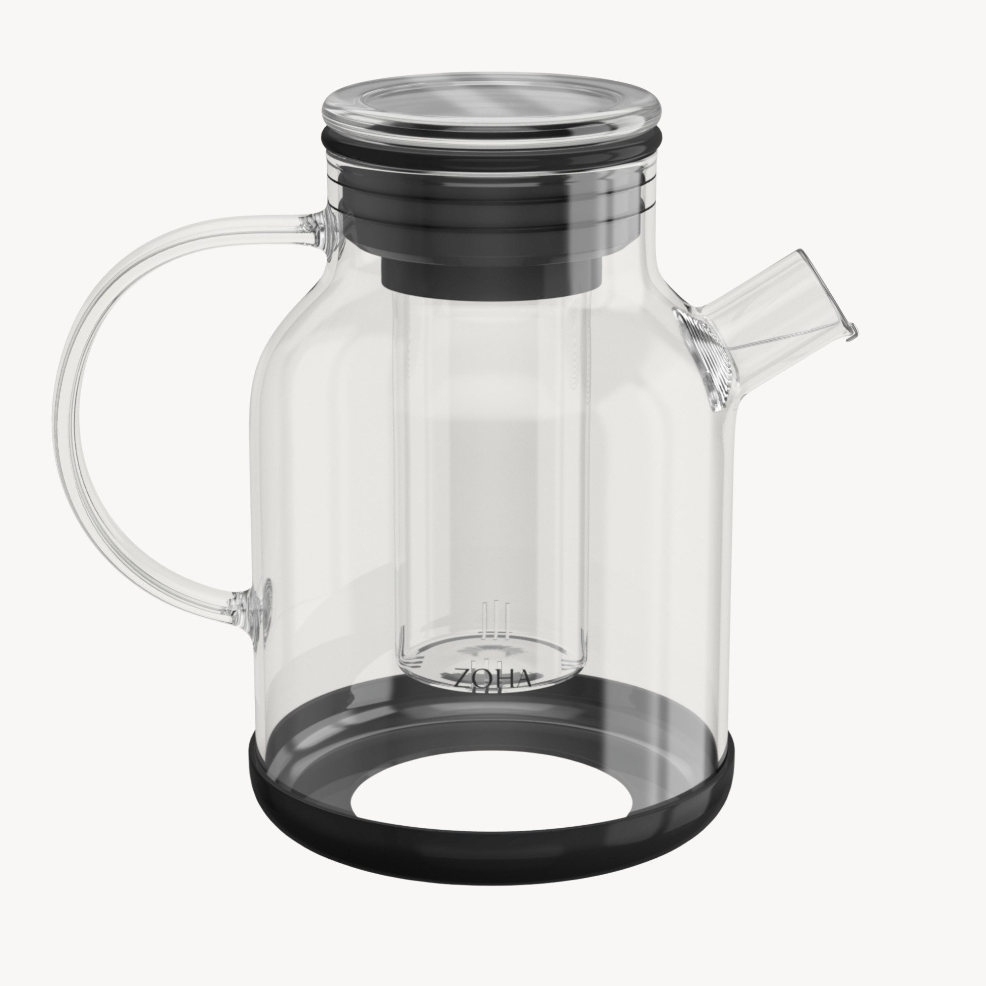 Zoha Teekanne Glasteekanne mit Sieb 1,5 Liter - Hitzebeständiger Teebereiter, Premium Borosilikatglas mit Siebeinsatz