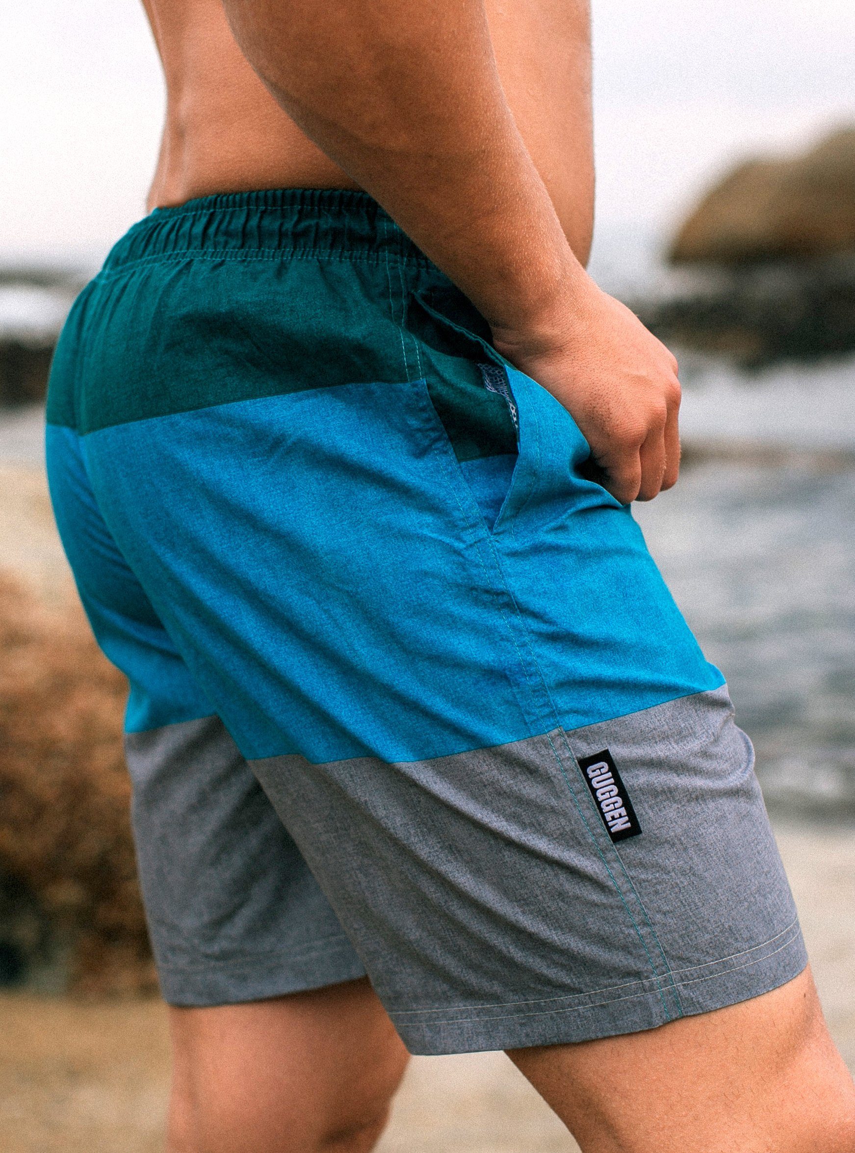 GUGGEN Mountain Badehose Badehose Herren Beachshort Schnelltrocknende Board günstig online kaufen