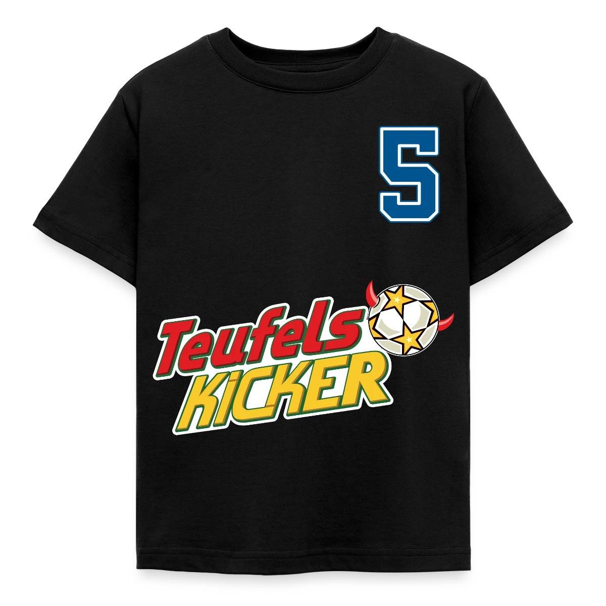 T-Shirt Teufelskicker Trikot Mit Logo Nr. 5 Kinder T-Shirt