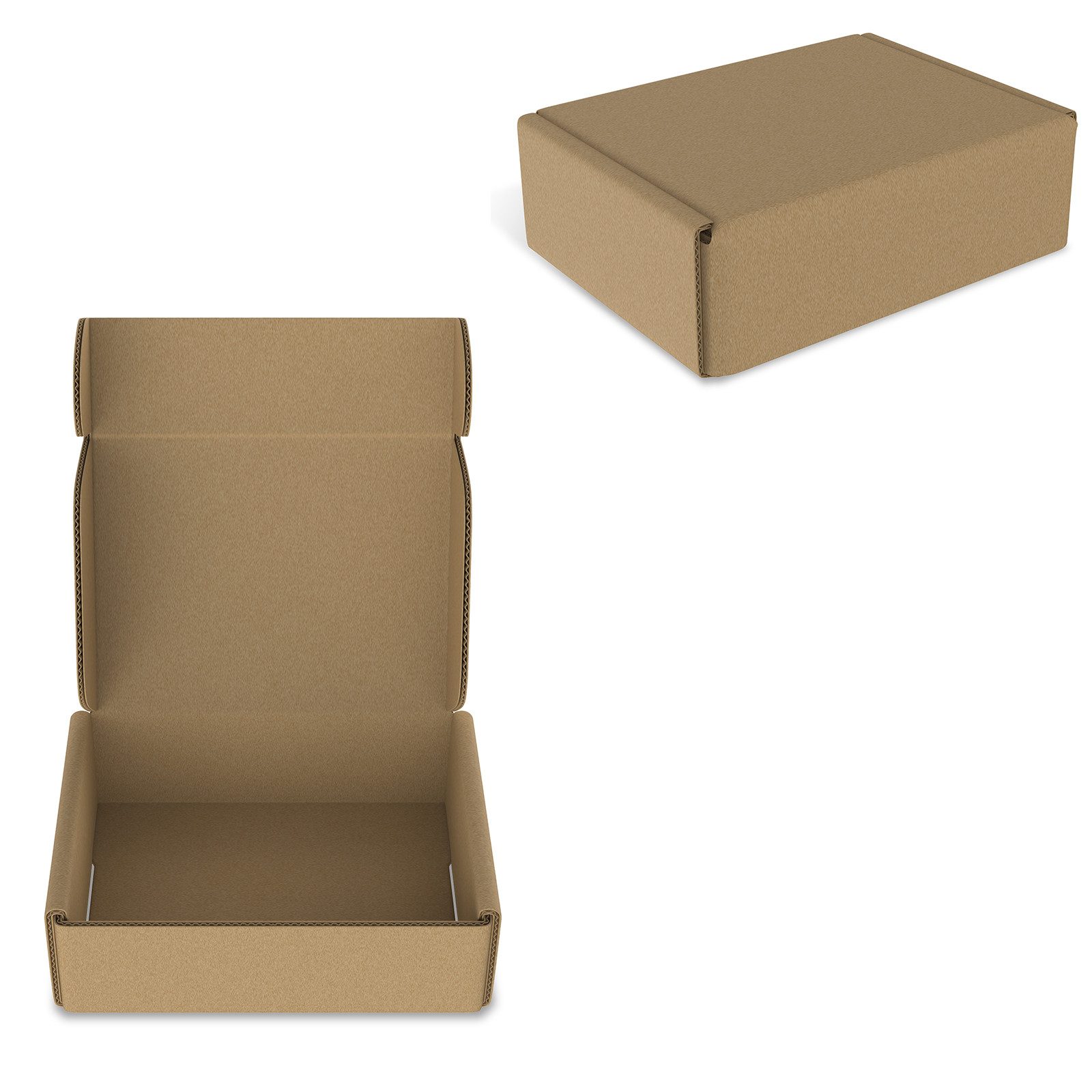 FIVMEN Versandkarton 20 Stück Flache Wellpappe Faltschachtel Postboxen Braun, für Warensendung, Geschenkverpackung & Versand