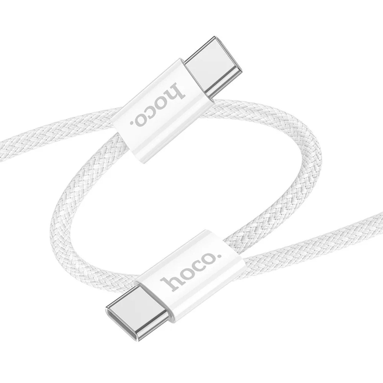 hoco. Ladekabel / Datenkabel USB Typ C auf USB Typ C Weiß Schnellladekabel Smartphone-Kabel, (200 cm)