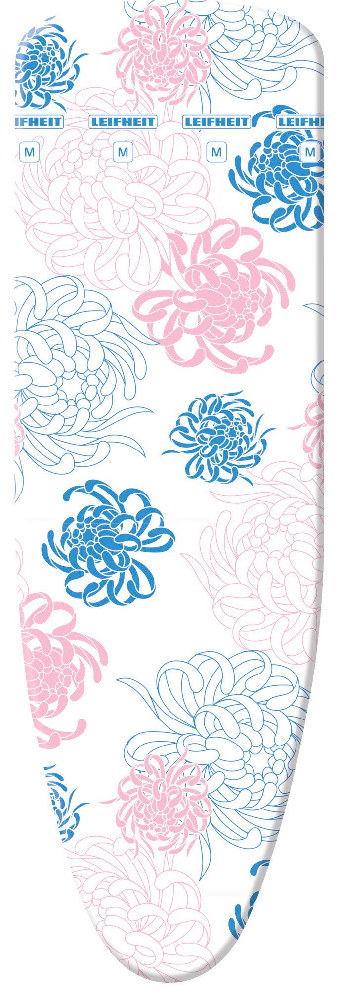 Leifheit Ersatz-Bügelbrettbezug Bügeltischbezug Cotton Classic M, Für Dampfbügeleisen geeignet, 125x40cm, 3mm Schaumstoffpolsterung