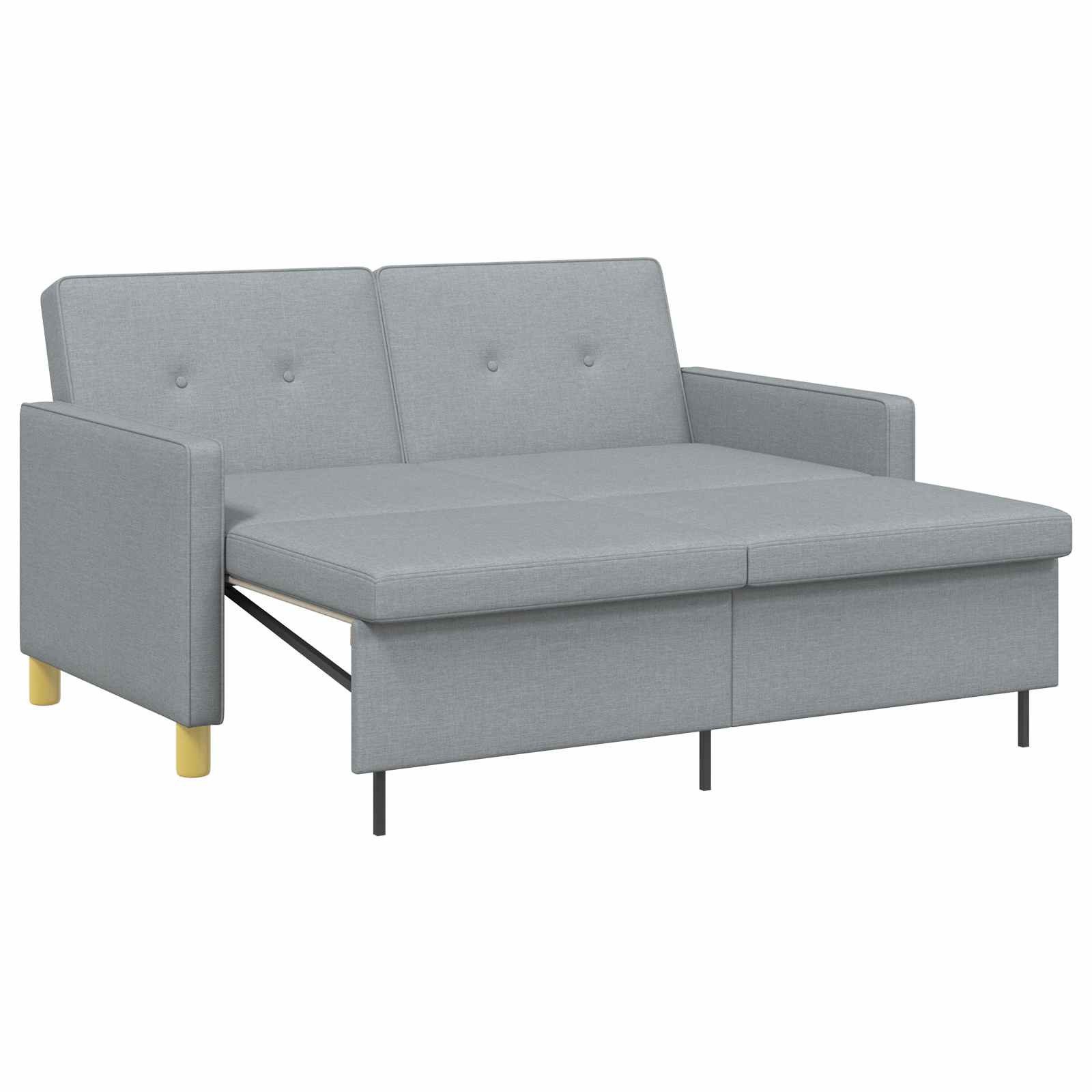 vidaXL Sofa Schlafsofa Ausziehbar Hellgrau 154 x 94,5 x 80,5 cm, 1 Teile