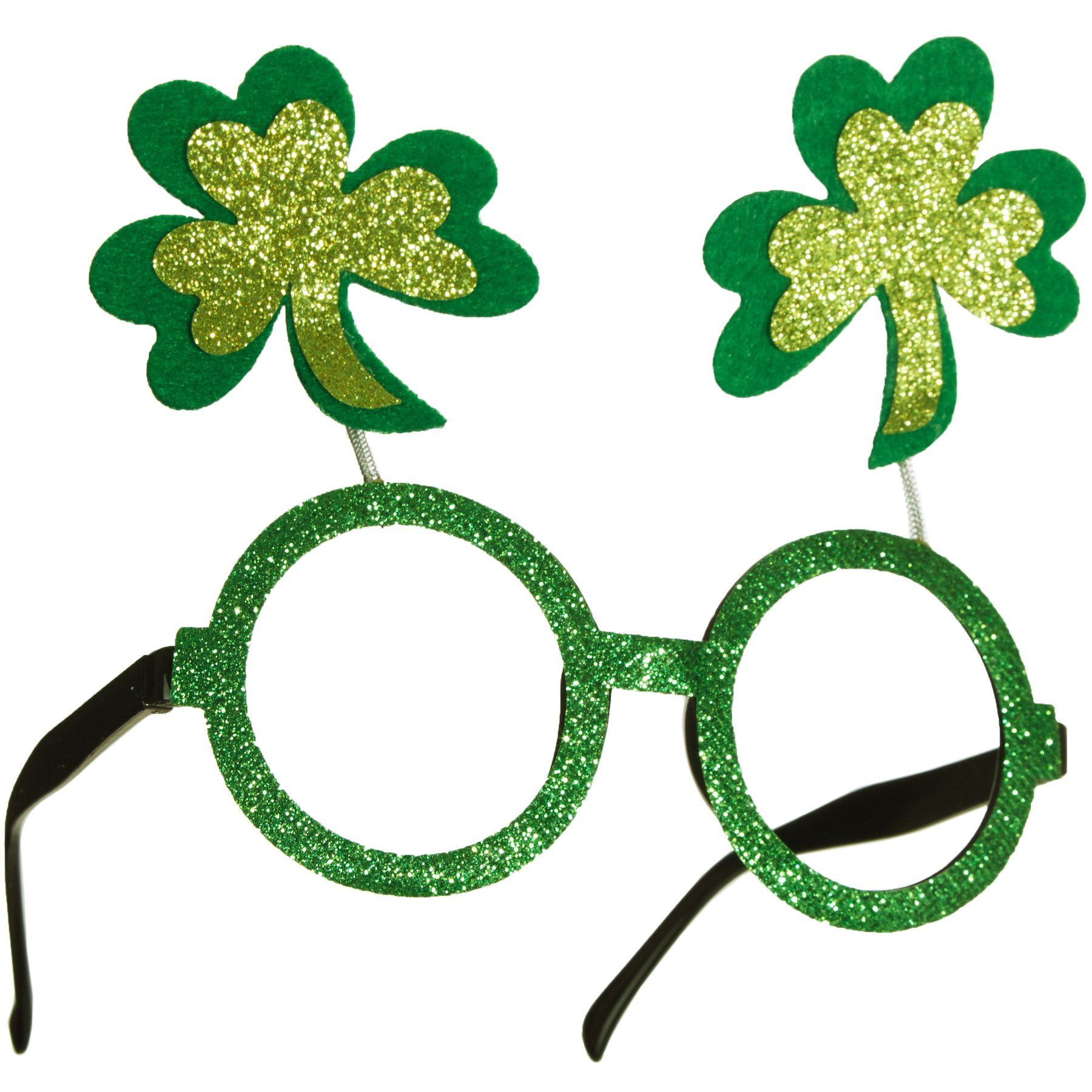 Kostüm St. Patrick’s Day Spaßbrille mit Kleeblättern