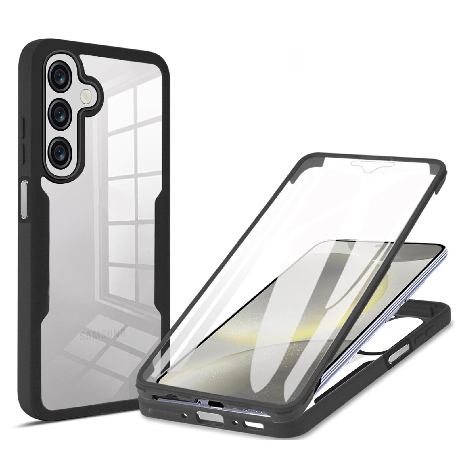 betterfon Handyhülle für Samsung Galaxy A26 2-teiliges 360° TPU Schutzcase, Rundumschutz mit integrierter Displayabdeckung und klarer Sicht