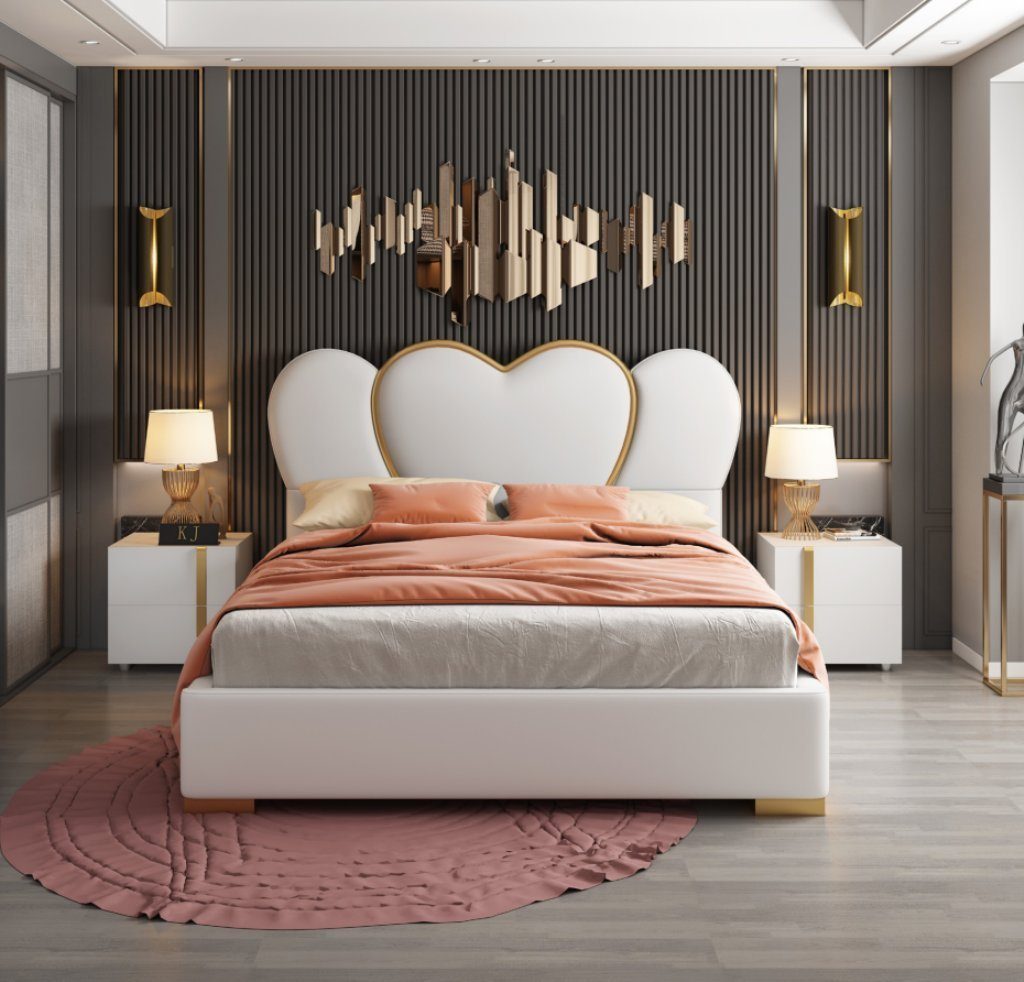 Design Bett, Luxus Hotel Betten Schlafzimmer Polster Bett Doppel Luxus JVmoebel