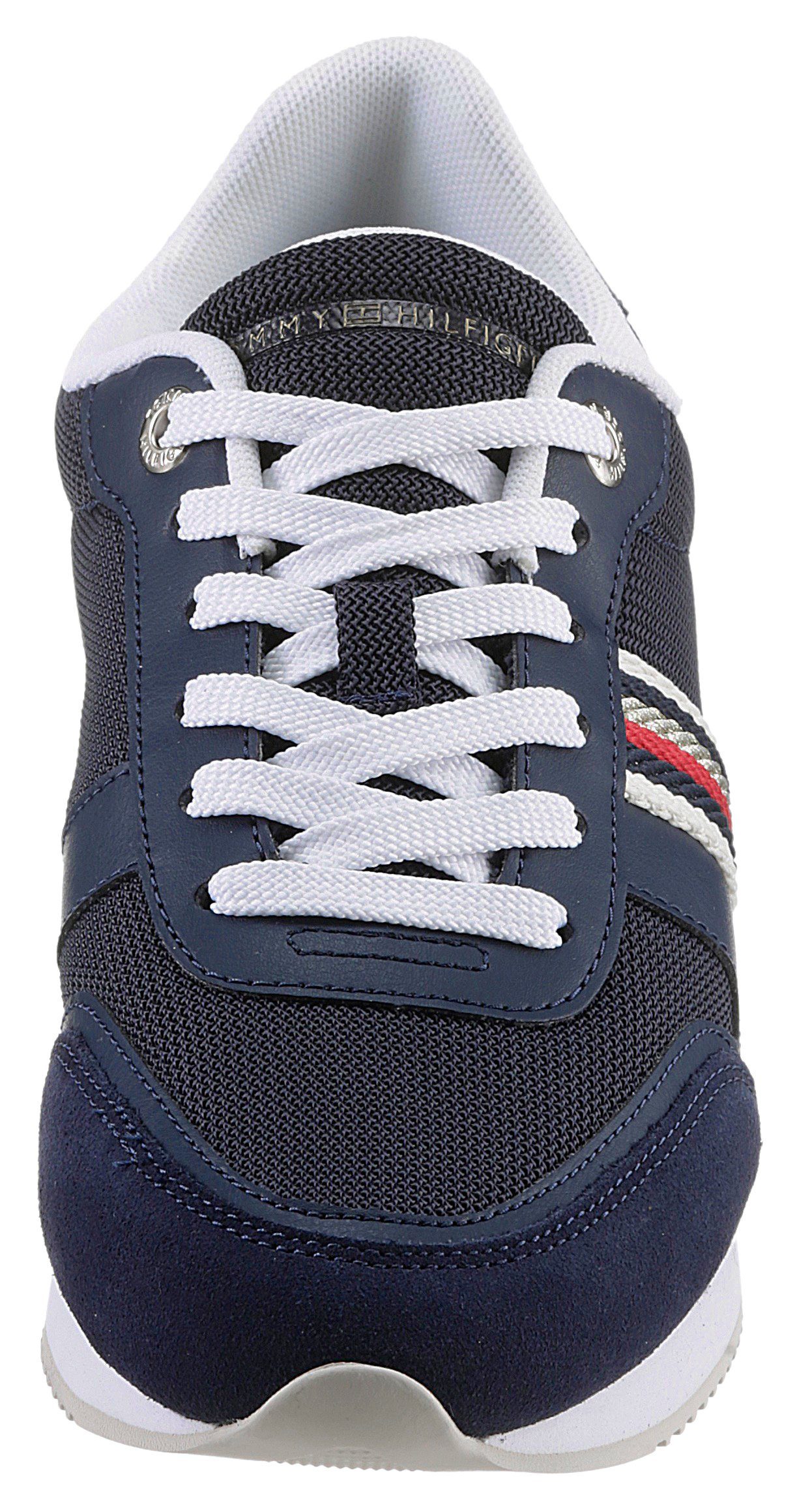 Tommy Tommy Sneaker mit Hilfiger Streifen SNEAKER COURT in dunkelblau ESSENTIAL Farben