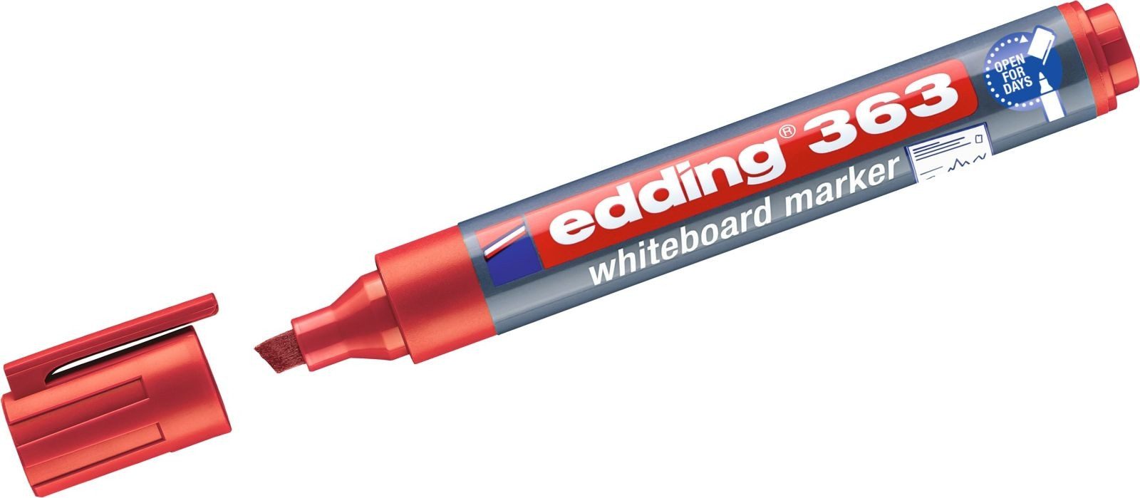 Whiteboard Marker Whiteboardmarker edding 363 nachfüllbar 1-5mm rot (10 Stück)