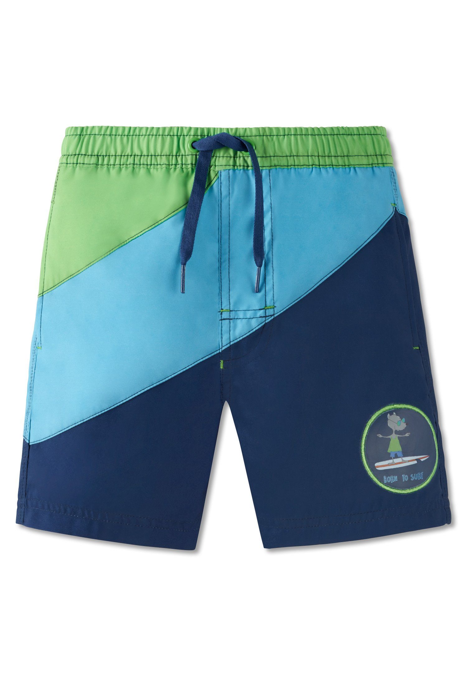 Schiesser Badeshorts Aqua (1-teilig, 1-St., Set) Jungen Badehose  Swimshorts, Badeshorts, Webware, Lichtschutzfaktor 40+