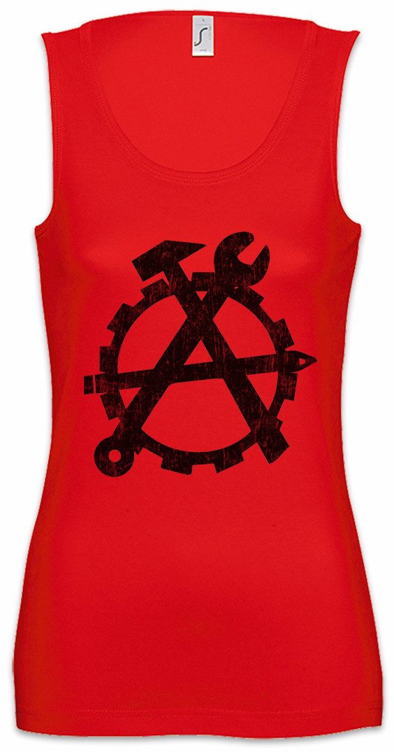 Tanktop Workers Anarchy Ärmelloses Damen T-Shirt About Capitalism Kommunismus