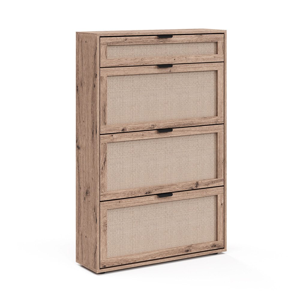 Vicco Schuhkipper Elven, Eiche, 80 x 122 cm mit 3 Kippfächern & 1 Schublade (1 St)