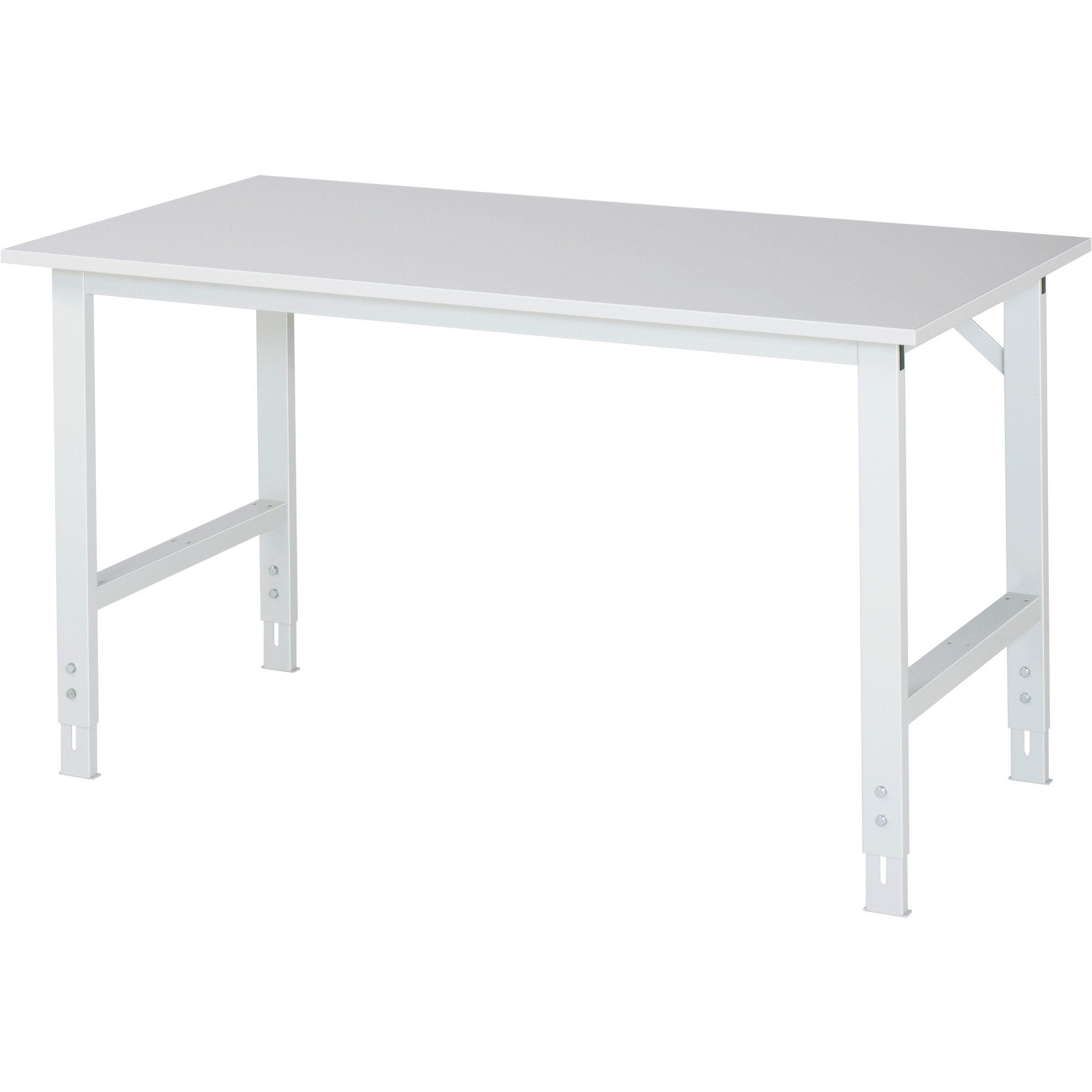 RAU Werkbank Arbeitstisch 1500x800x760-1080 M-Platte 22mm lichtgrau
