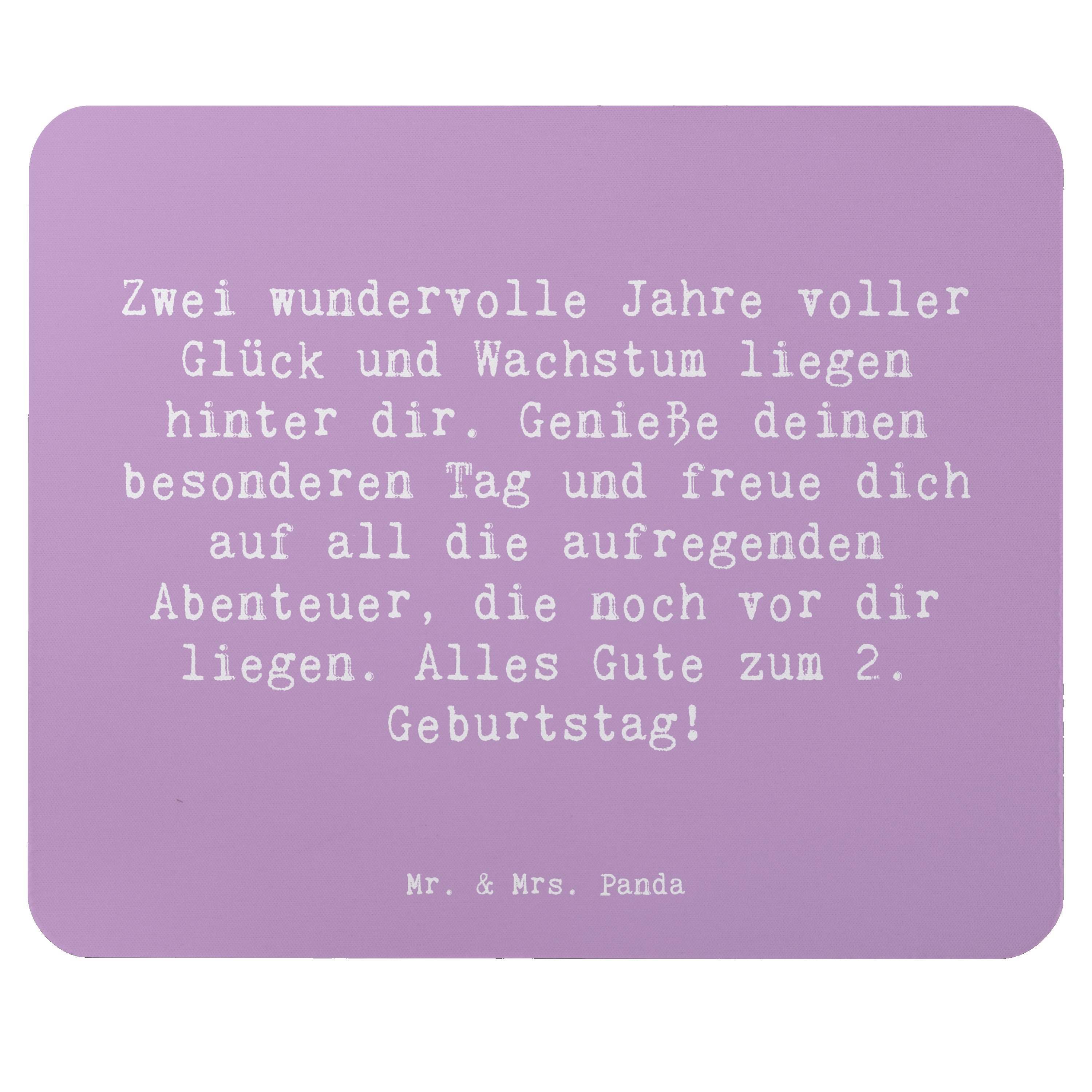 Mauspad Spruch 2. Geburtstag - Lavendeltraum - Geschenk, Wachstumsmeilenstein