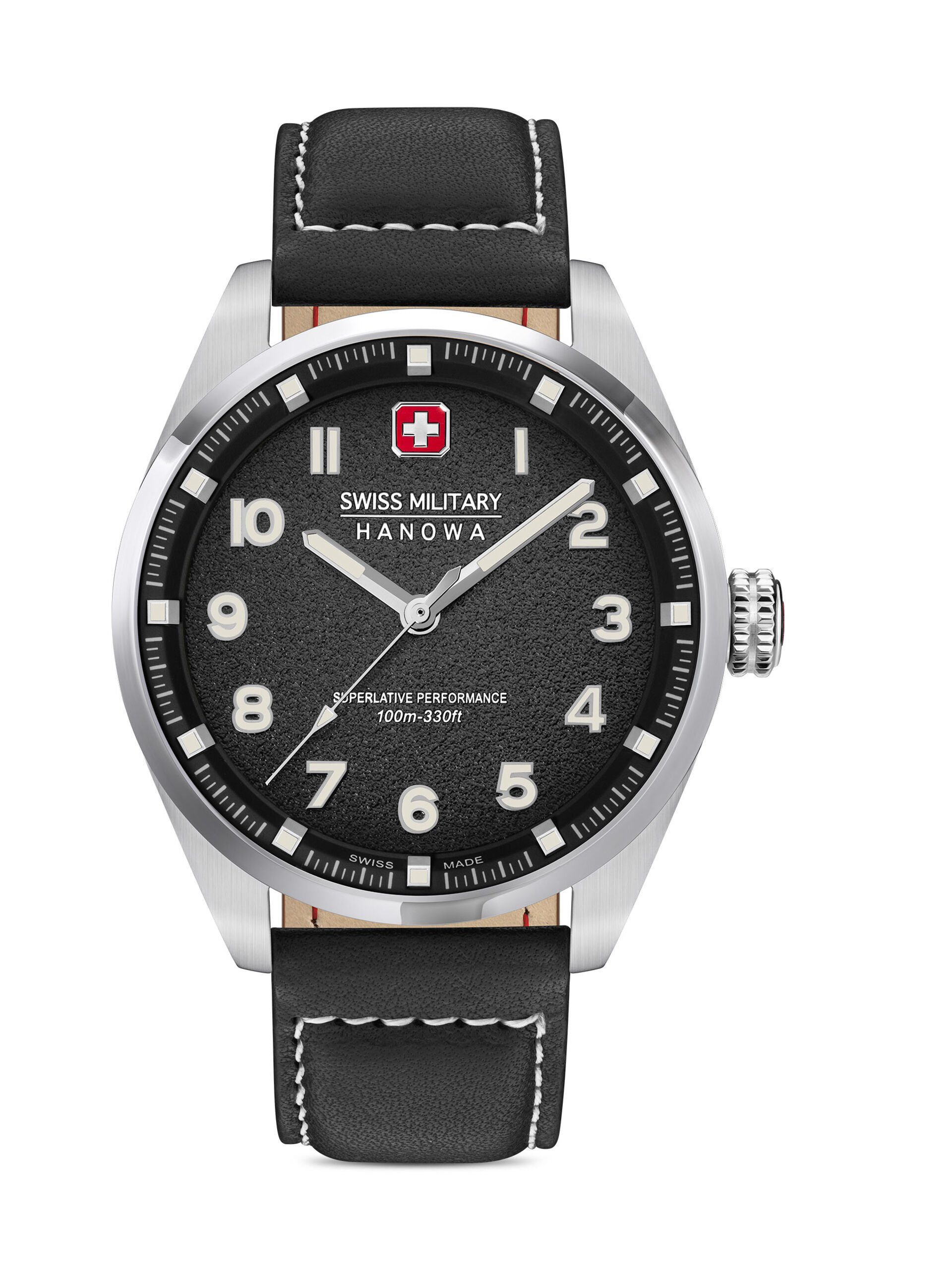 Swiss Military Hanowa Schweizer Uhr Hochwertiges und kratzfestes Saphirglas SMWGA0001501, GREYHOUND