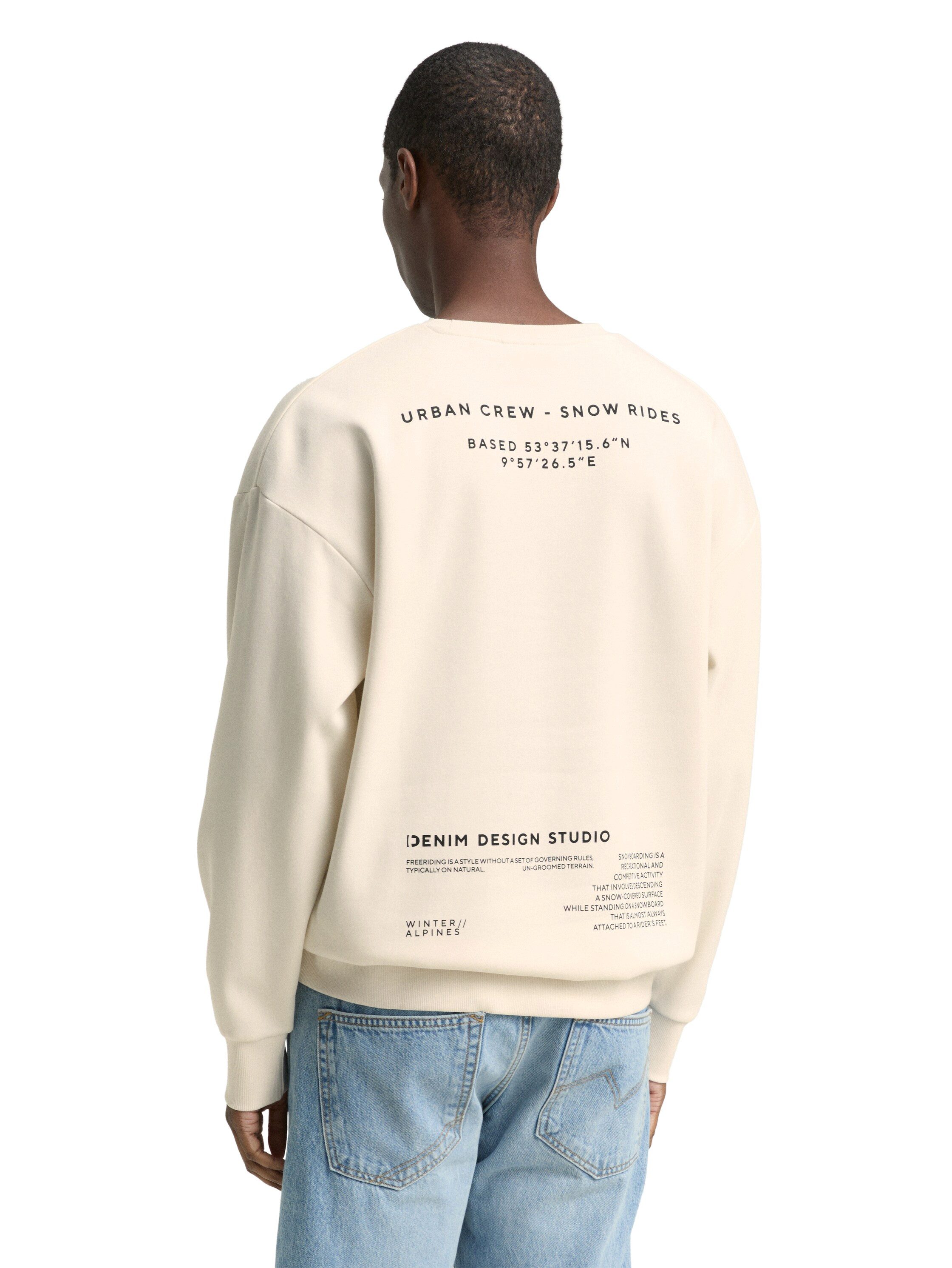 TOM TAILOR Denim Sweatshirt mit Schriftzügen günstig online kaufen