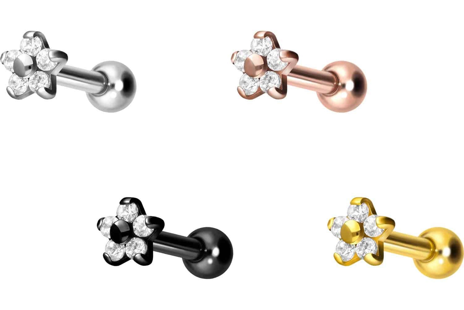 PIERCINGLINE Single-Ohrstecker Titan Ohrpiercing mit Innengewinde günstig online kaufen