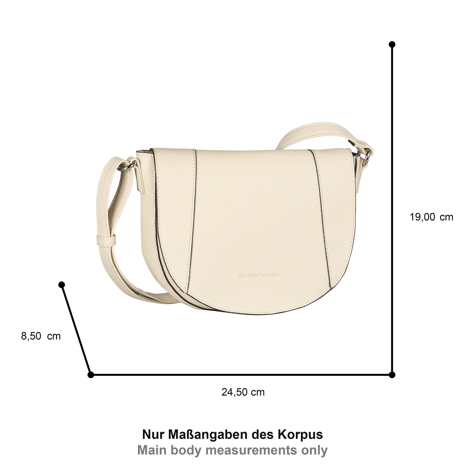 TOM TAILOR Umhängetasche Dahlia, weiches Lederimitat in moderem Look mit Kontrastkanten und feinem Logo