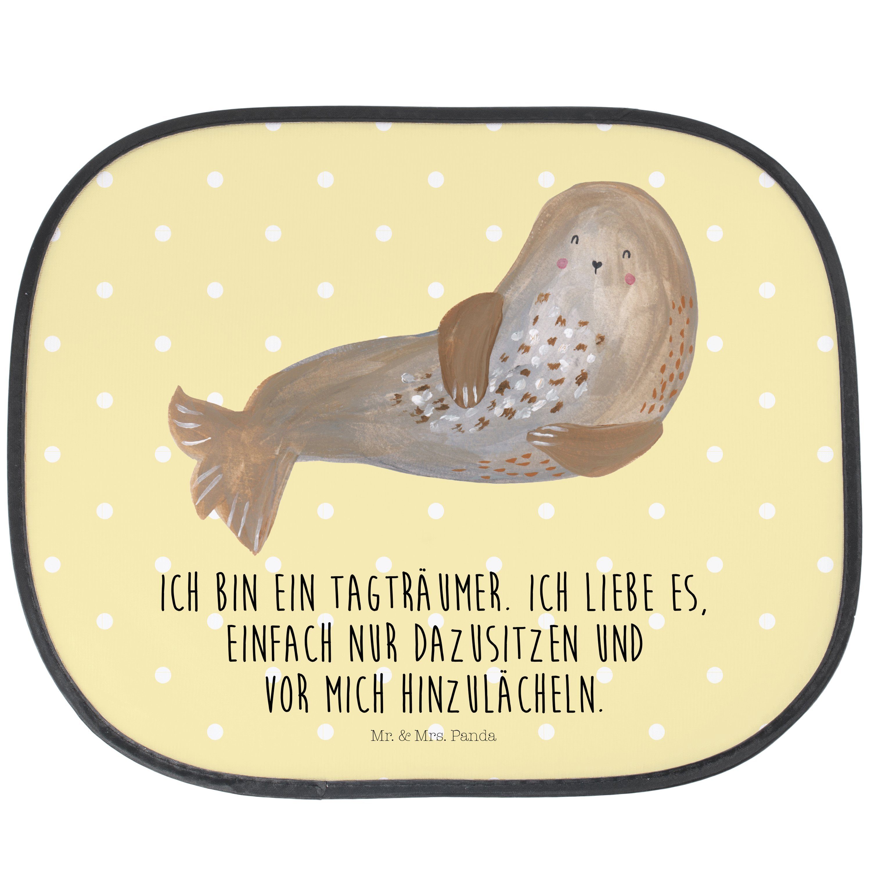 Sonnenschutz Robbe lachend - Gelb Pastell - Geschenk, Nordsee