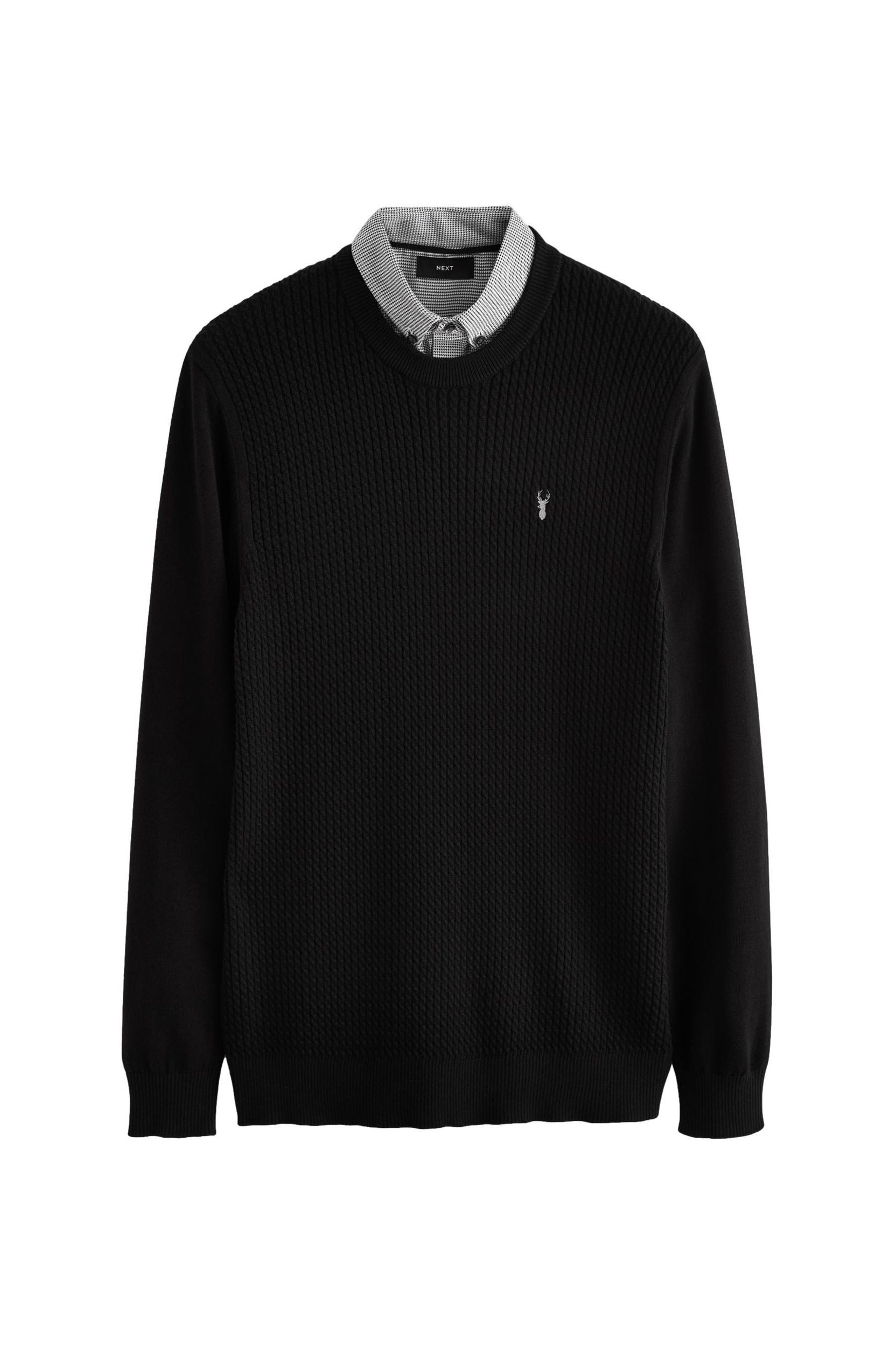 Next 2-in-1-Pullover Oxford-Pullover mit angedeutetem Hemd günstig online kaufen
