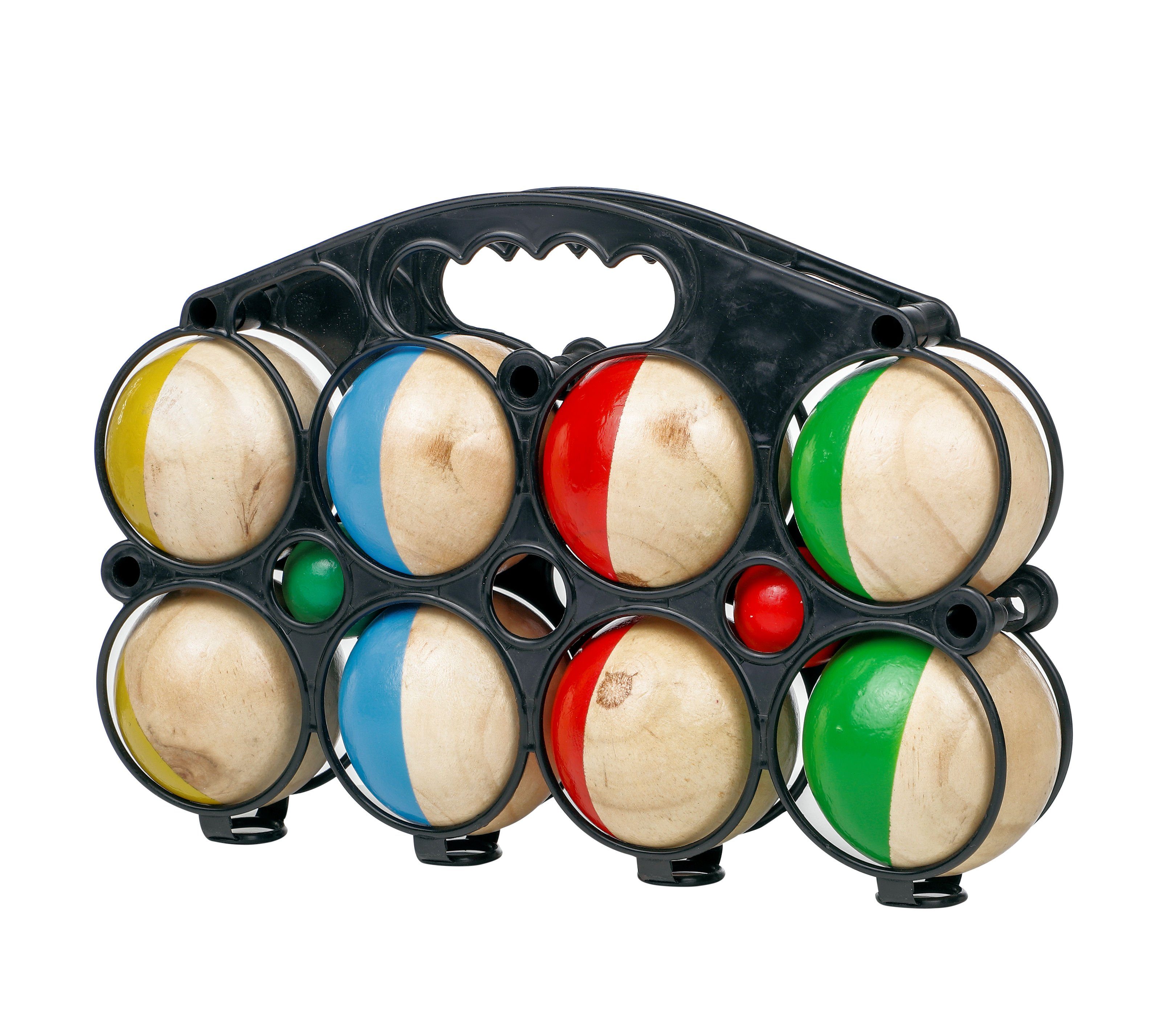 Spetebo Spiel, Boule Set mit Tragekorb - 8 Kugeln - Boccia Spiel