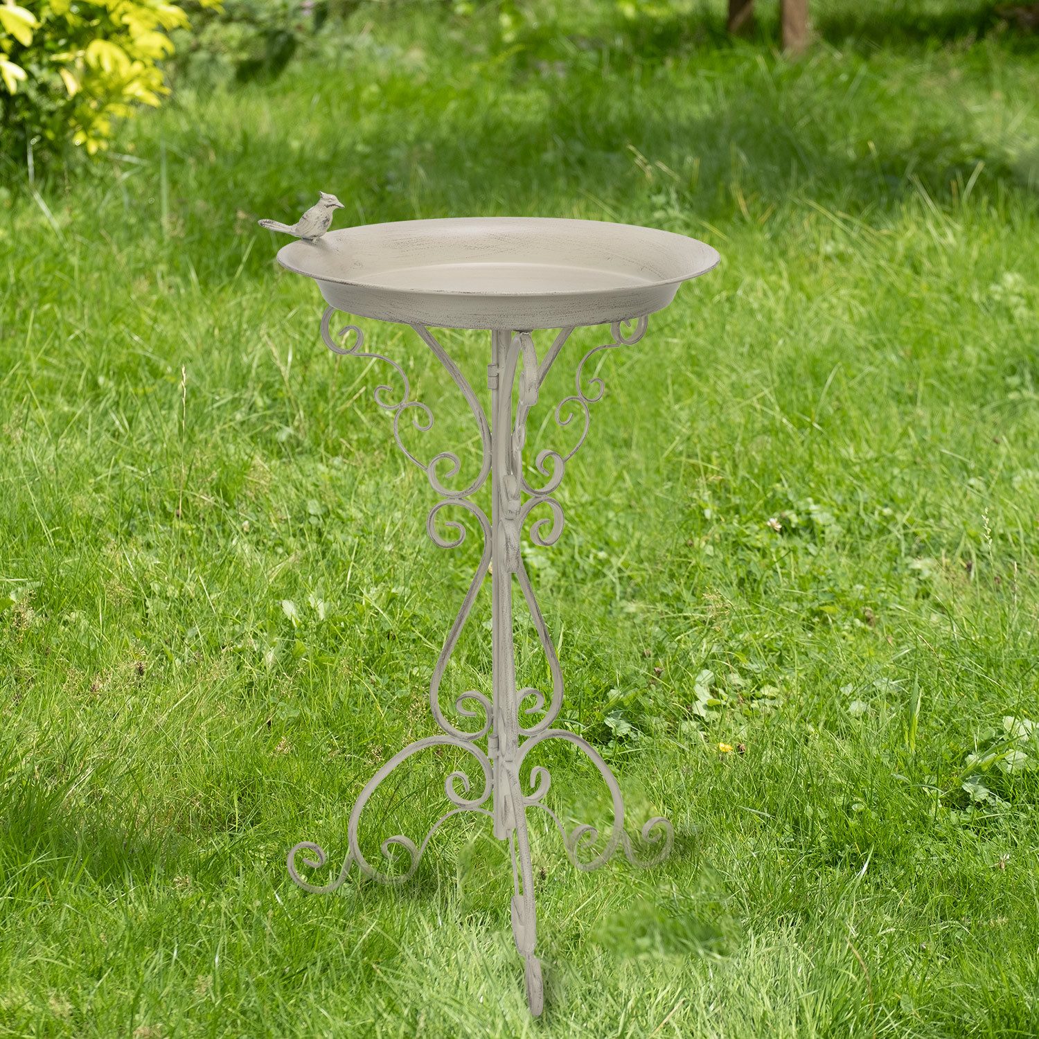 Vogeltränke Aus Metall Mit Libelle – 64,8 Cm Hoch, Für Garten, Terrasse, Stabile Vogelfutterstation