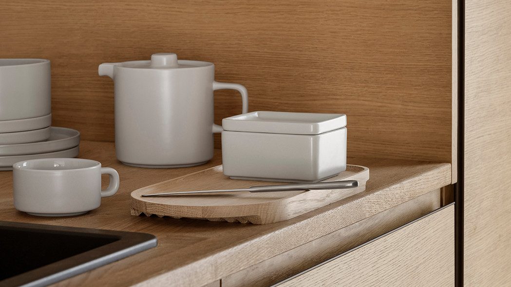 blomus Butterdose -PILAR- Aufbewahrungsbox für Butter, Steingut, Spülmaschinengeeignet, Mikrowellengeeignet