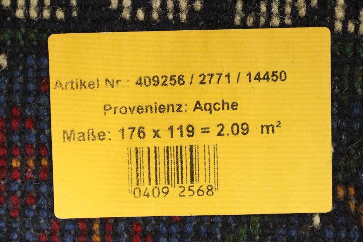 6 Handgeknüpfter Orientteppich rechteckig, Trading, Afghan Höhe: Akhche mm Orientteppich, Nain 118x175