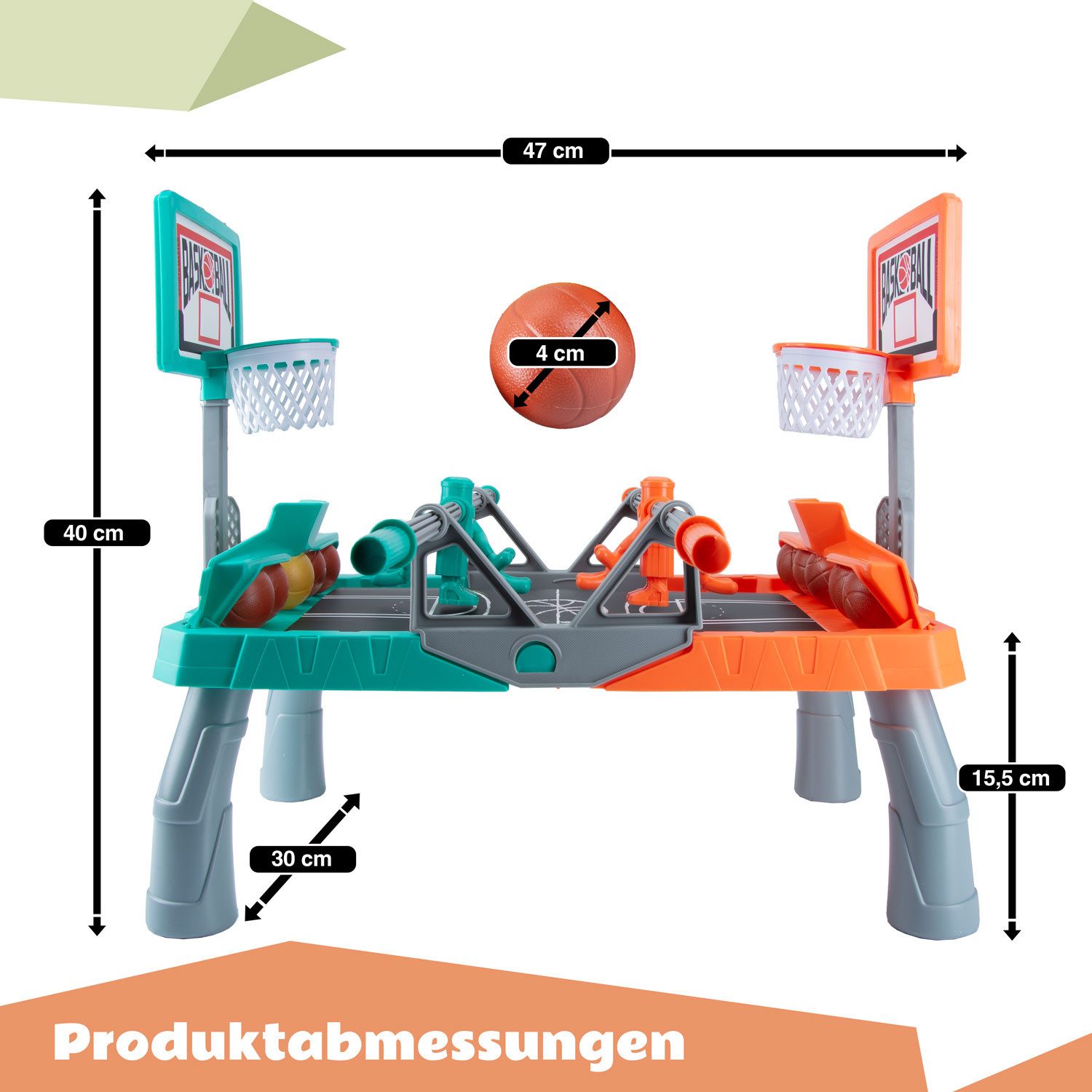 all Kids United Spieltisch Spieltisch – Shoot Basketball Spiel & Basketball Spieltisch für Kinder, (Kicker-Wurfspiel), Tischkicker-Spiel