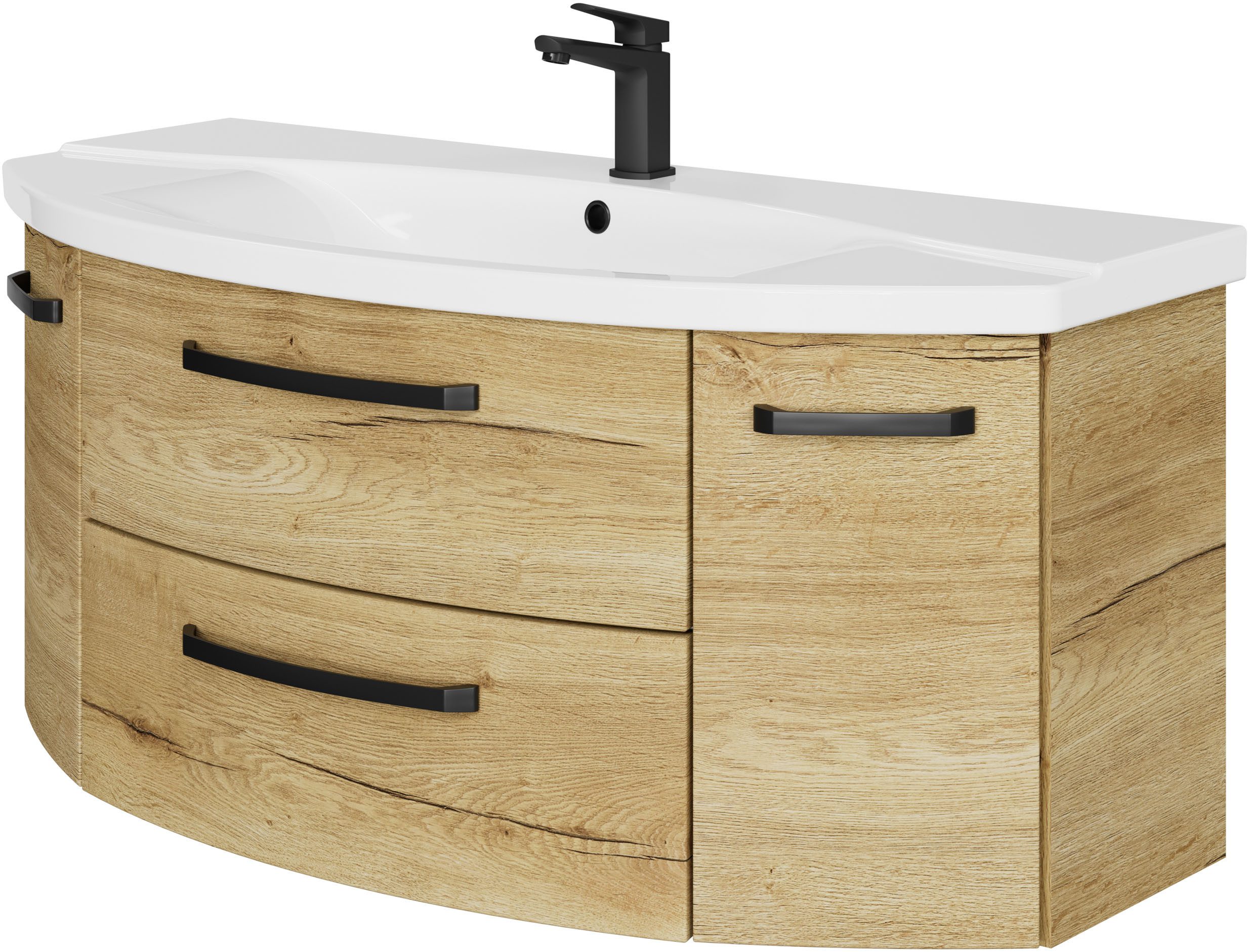Saphir Badmöbel-Set Serie 4010 4-teilig Keramik-Waschtisch günstig online kaufen