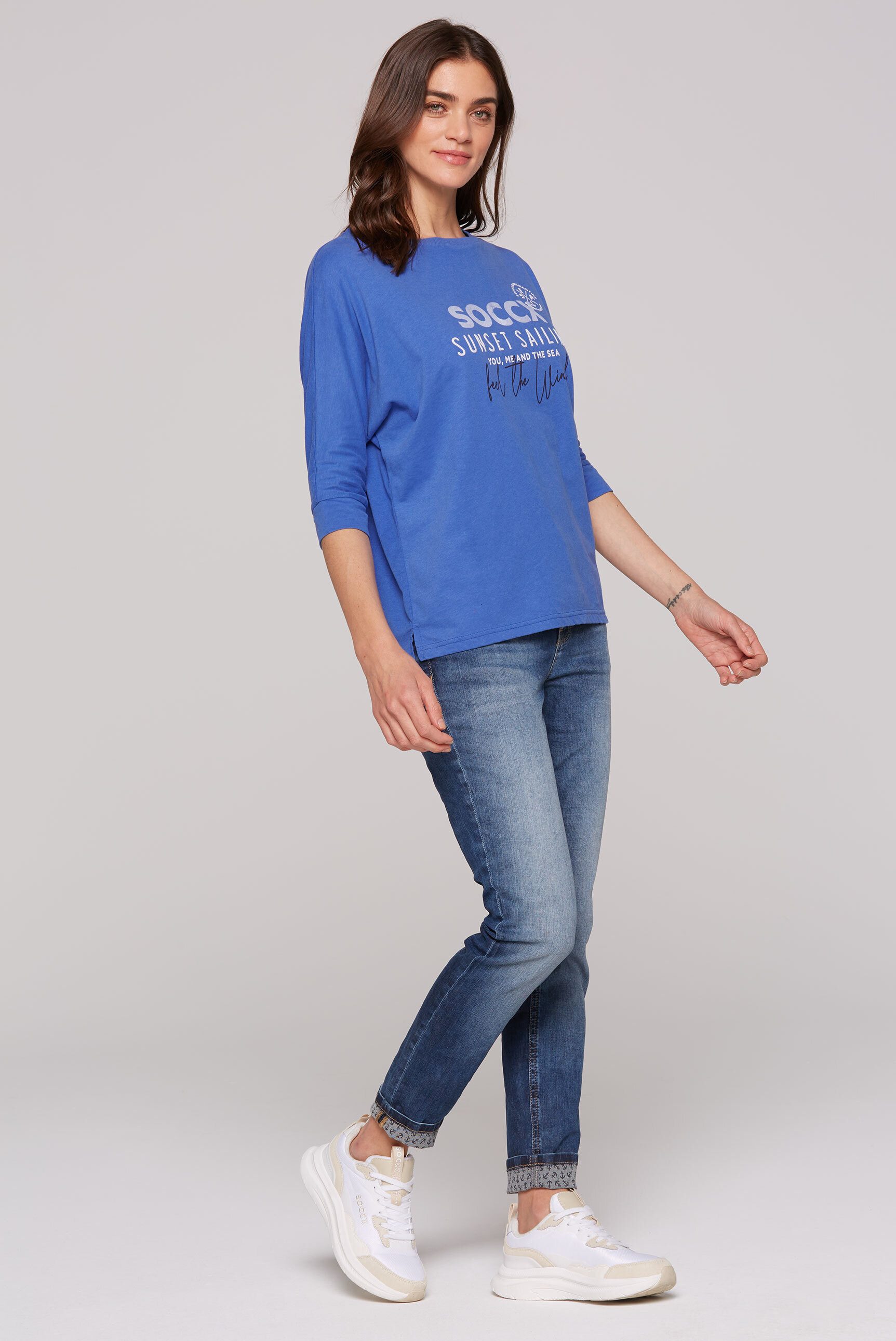 SOCCX 3/4-Arm-Shirt mit längerer Rückenpartie