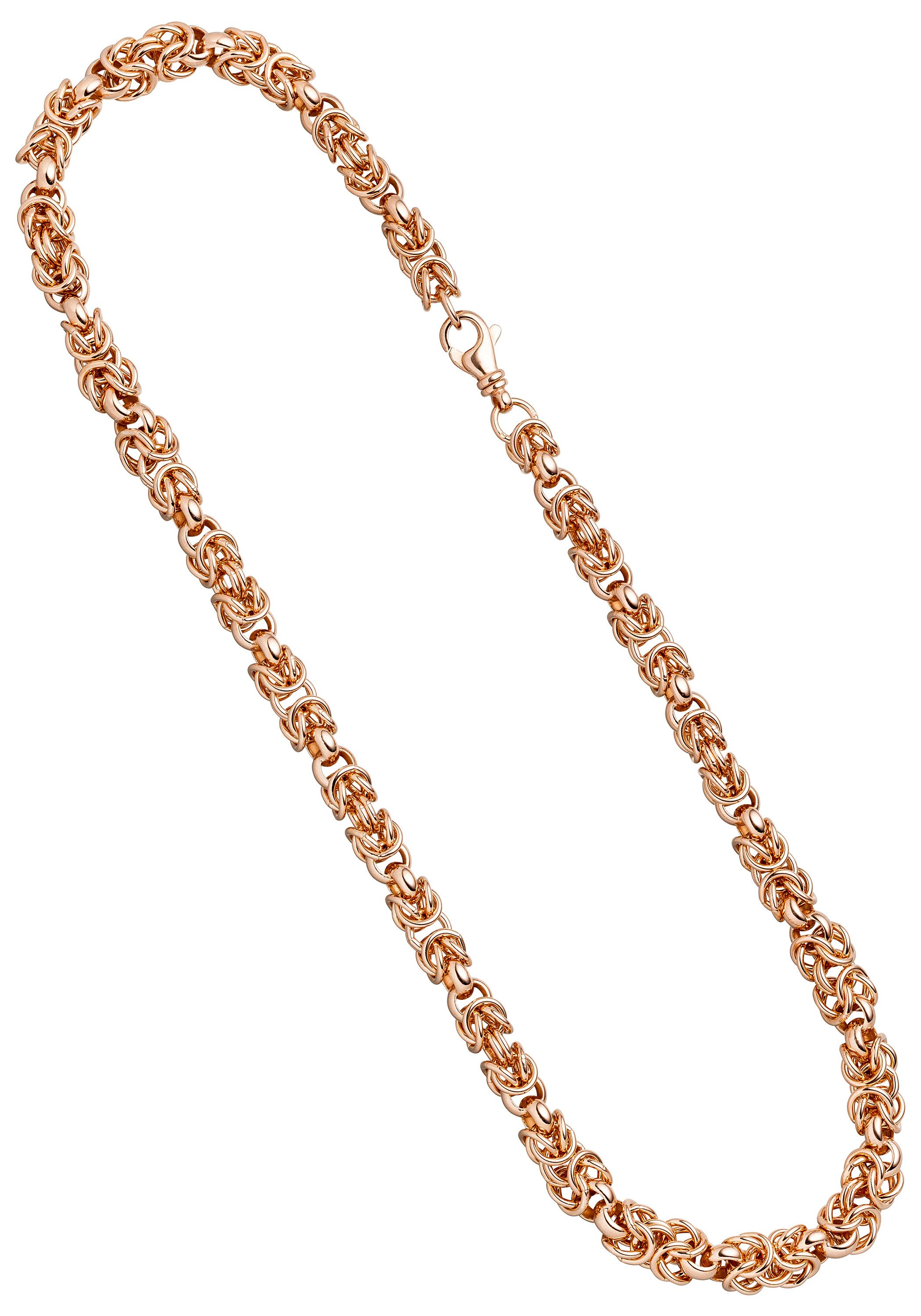 JOBO Königskette Herrenkette 7,2 mm, 925 Silber roségold vergoldet 50 cm